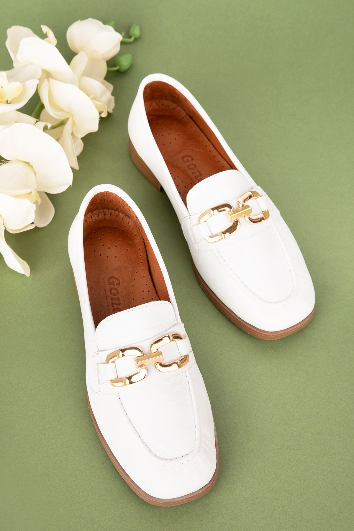 Gondol Hakiki Deri Kadın Köşeli Burun Loafer esl.b06 - Görsel 4