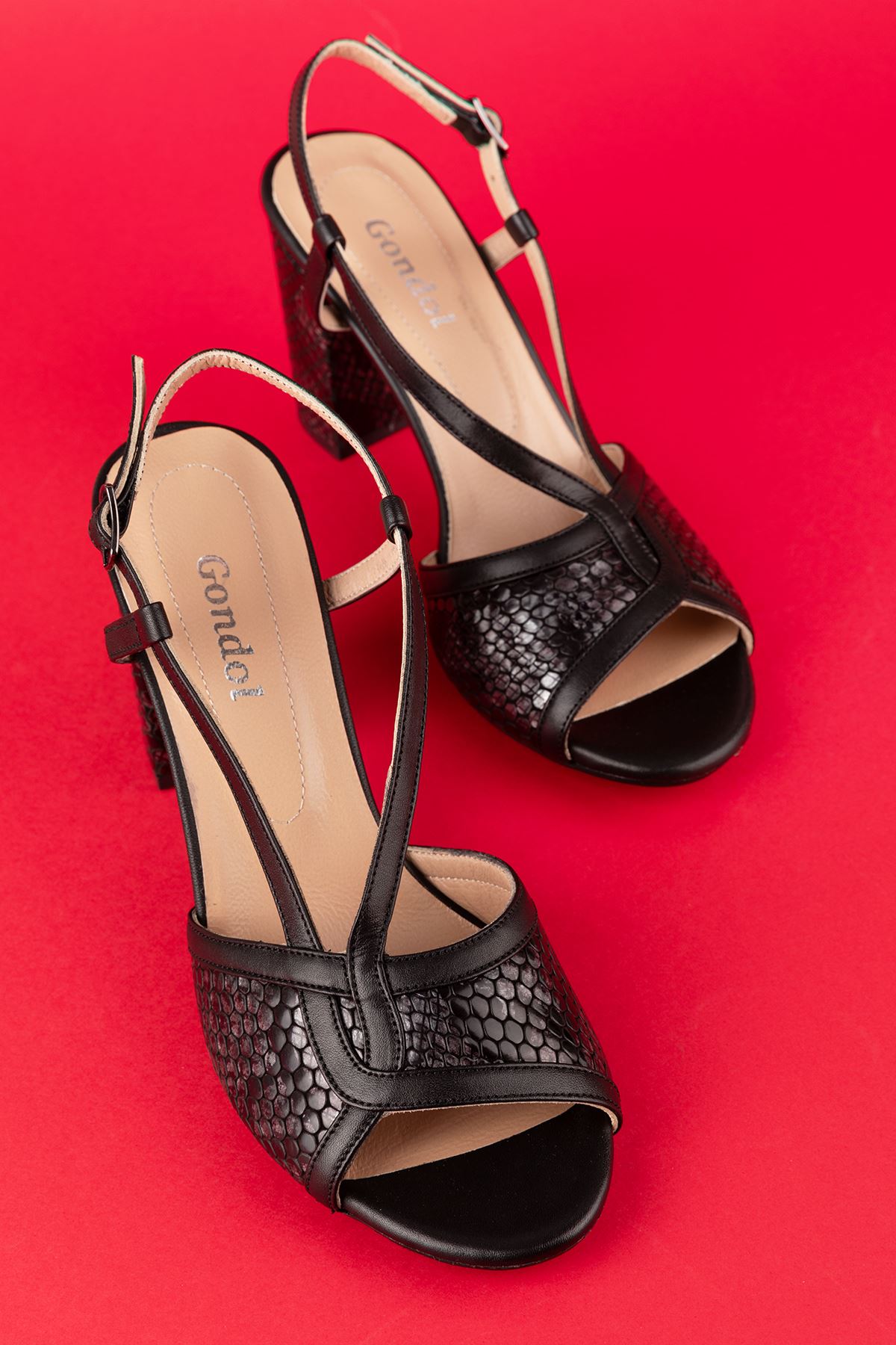 Gondol Kadın Hakiki Deri Şık Topuklu Ayakkabı ast.6157 - Görsel 2