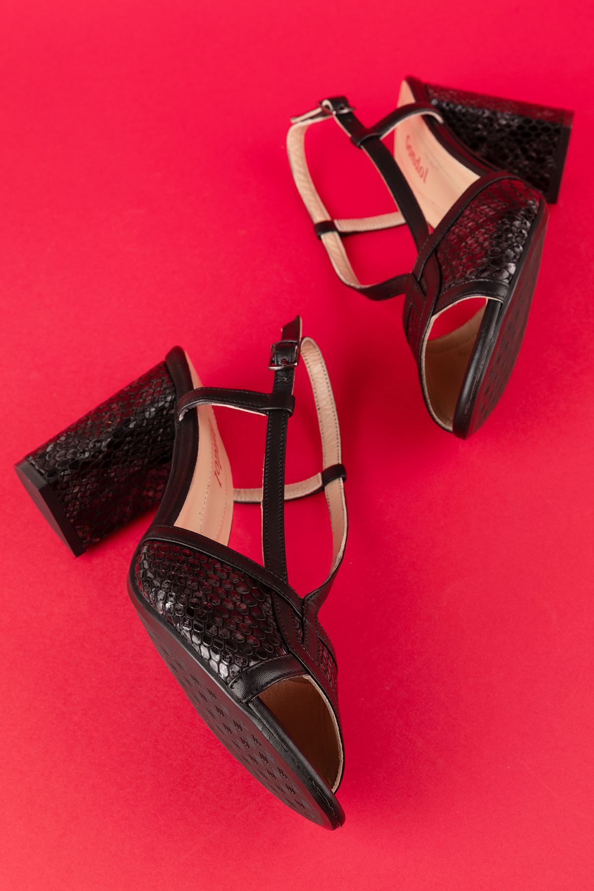 Gondol Kadın Hakiki Deri Şık Topuklu Ayakkabı ast.6157 - Görsel 4