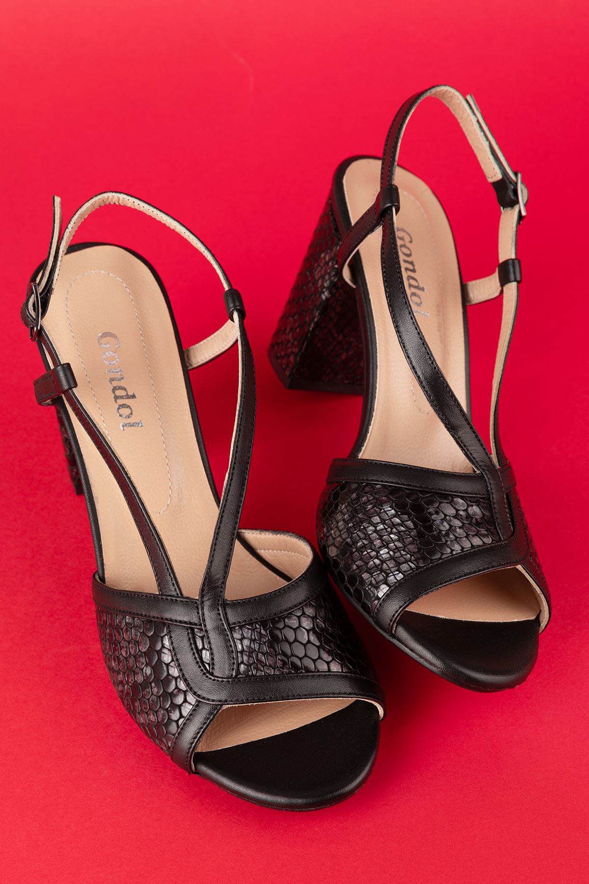 Gondol Kadın Hakiki Deri Şık Topuklu Ayakkabı ast.6157 - Görsel 5