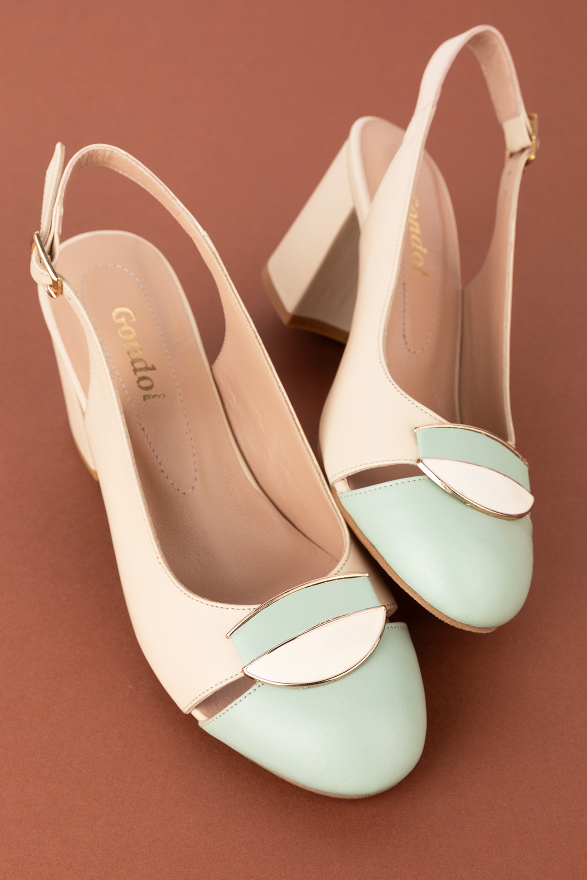 Gondol Hakiki Deri Toka Detaylı Şık Topuklu Ayakkabı ast.6725 - Görsel 6