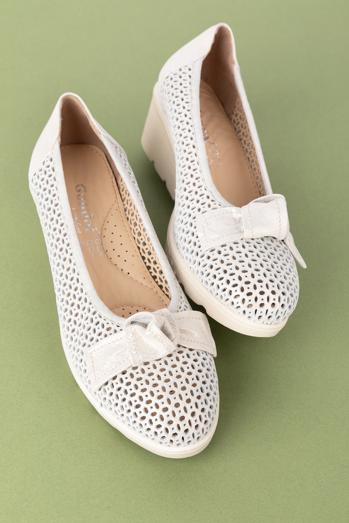 Gondol Kadın Hakiki Deri Dolgu Topuk Rahat Şık Anne Ayakkabısı ell.6189 - Görsel 4