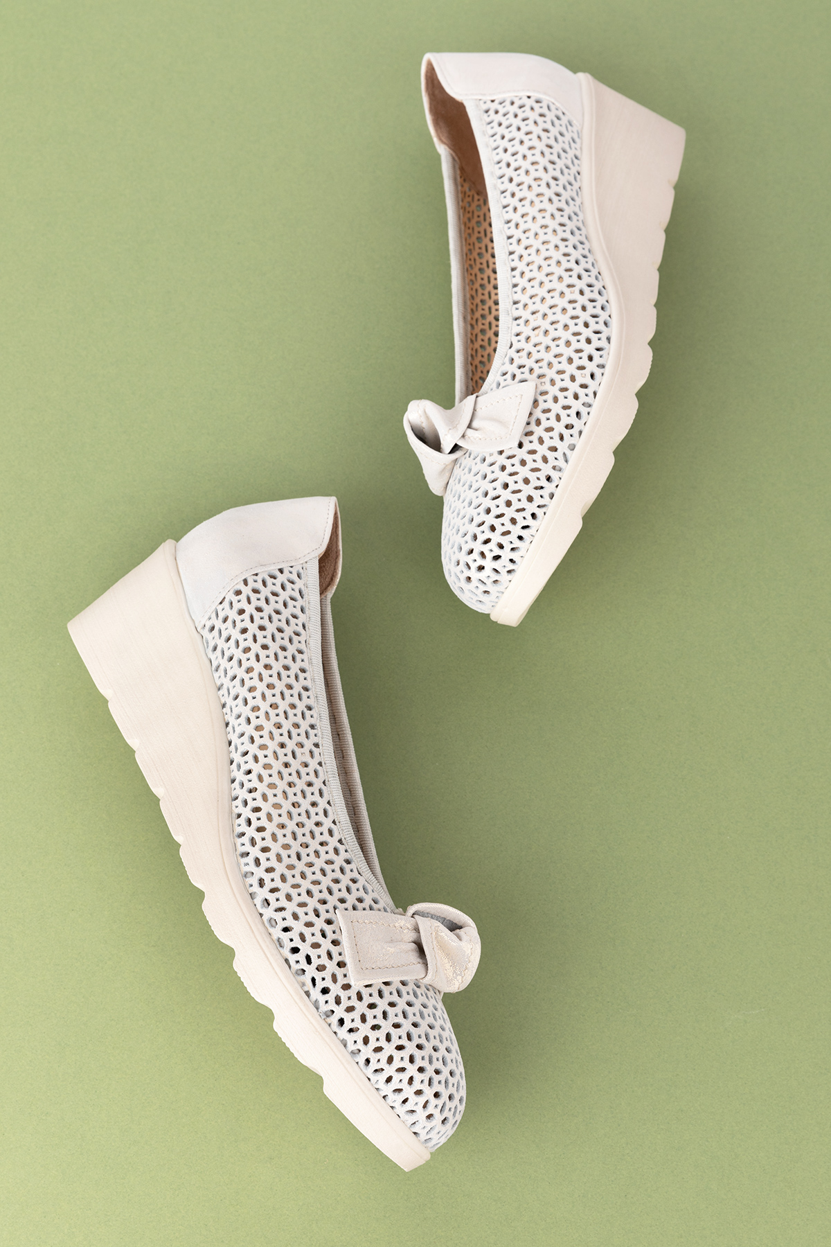 Gondol Kadın Hakiki Deri Dolgu Topuk Rahat Şık Anne Ayakkabısı ell.6189 - Görsel 6