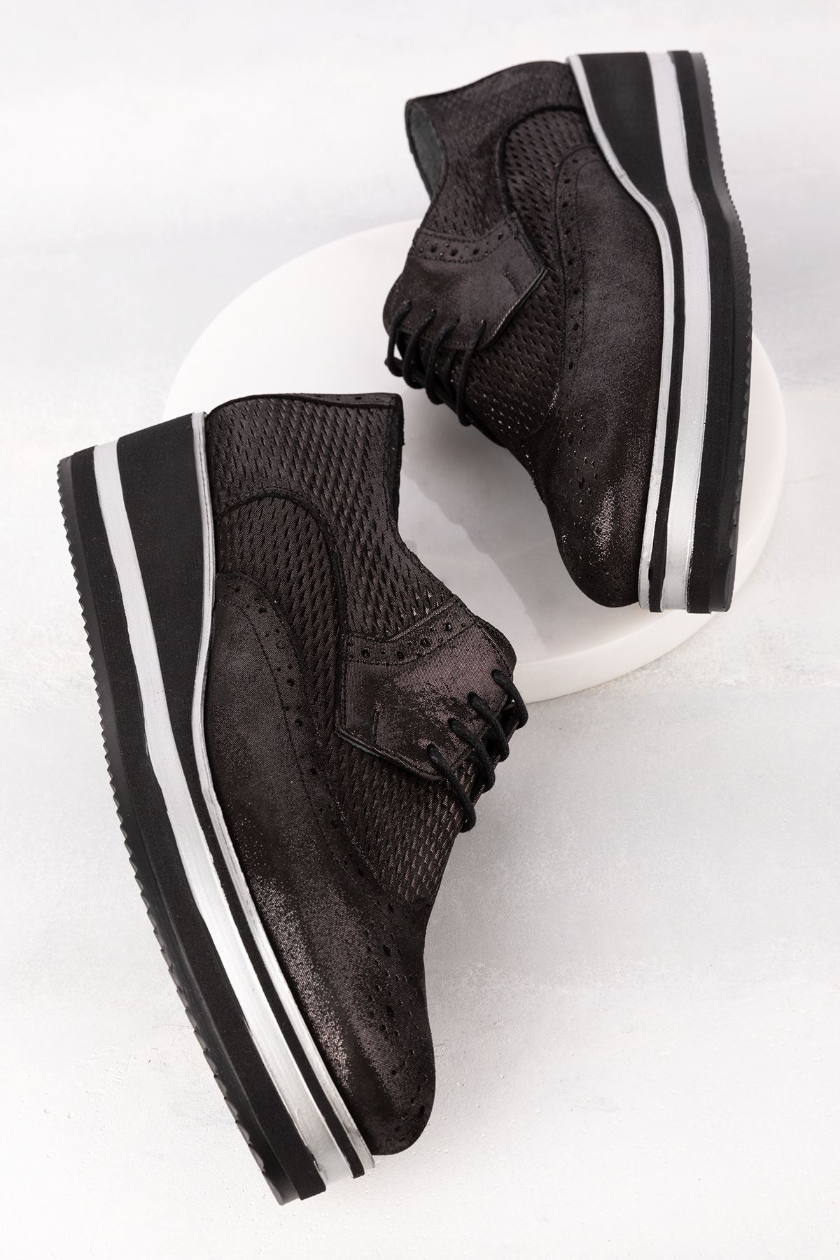 Gondol Kadın Hakiki Deri Anatomik Taban Günlük Ayakkabı ell.6293 - Görsel 2