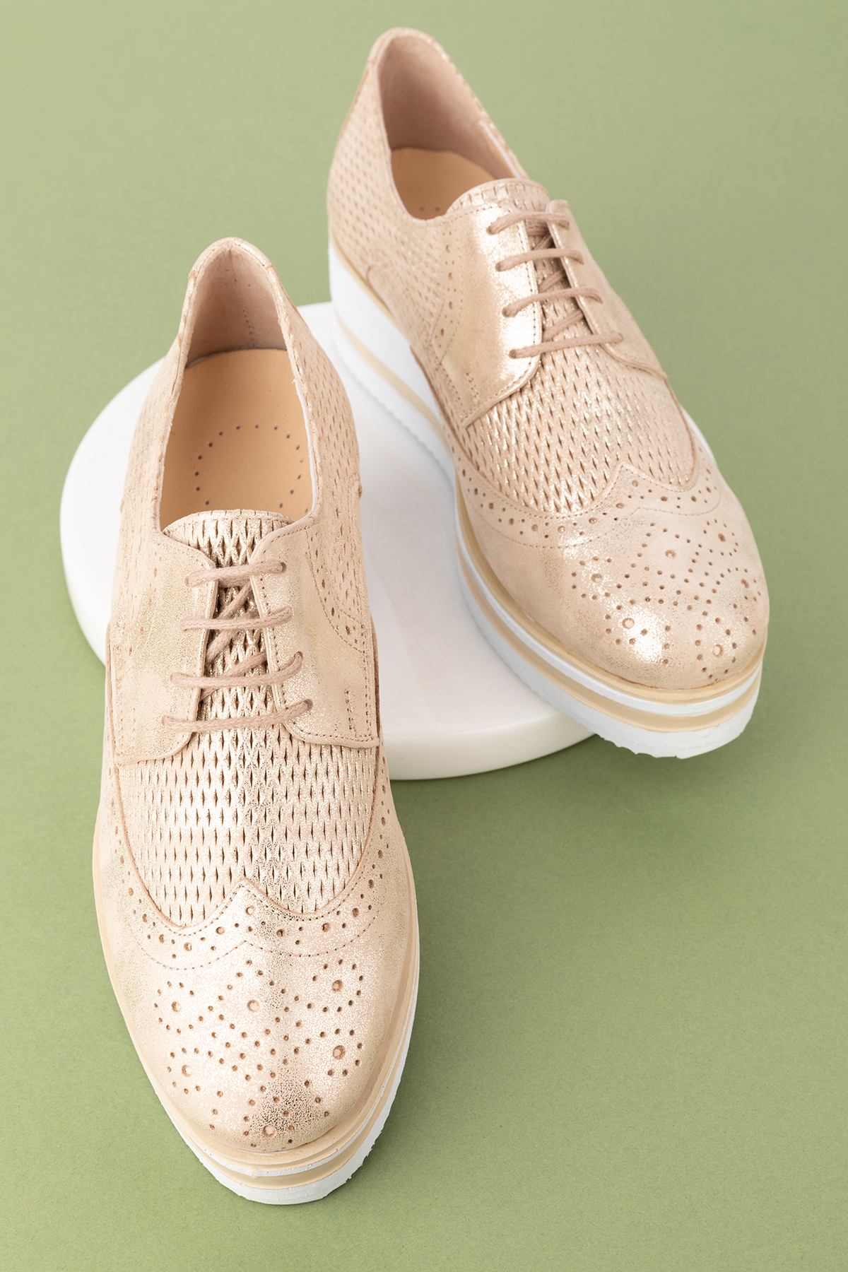 Gondol Kadın Hakiki Deri Anatomik Taban Günlük Ayakkabı ell.6293 - Görsel 5