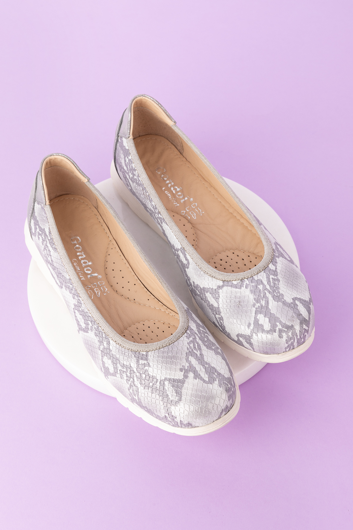 Gondol Kadın Hakiki Deri Çok Hafif Rahat Günlük Babet ell.6311 - Görsel 4