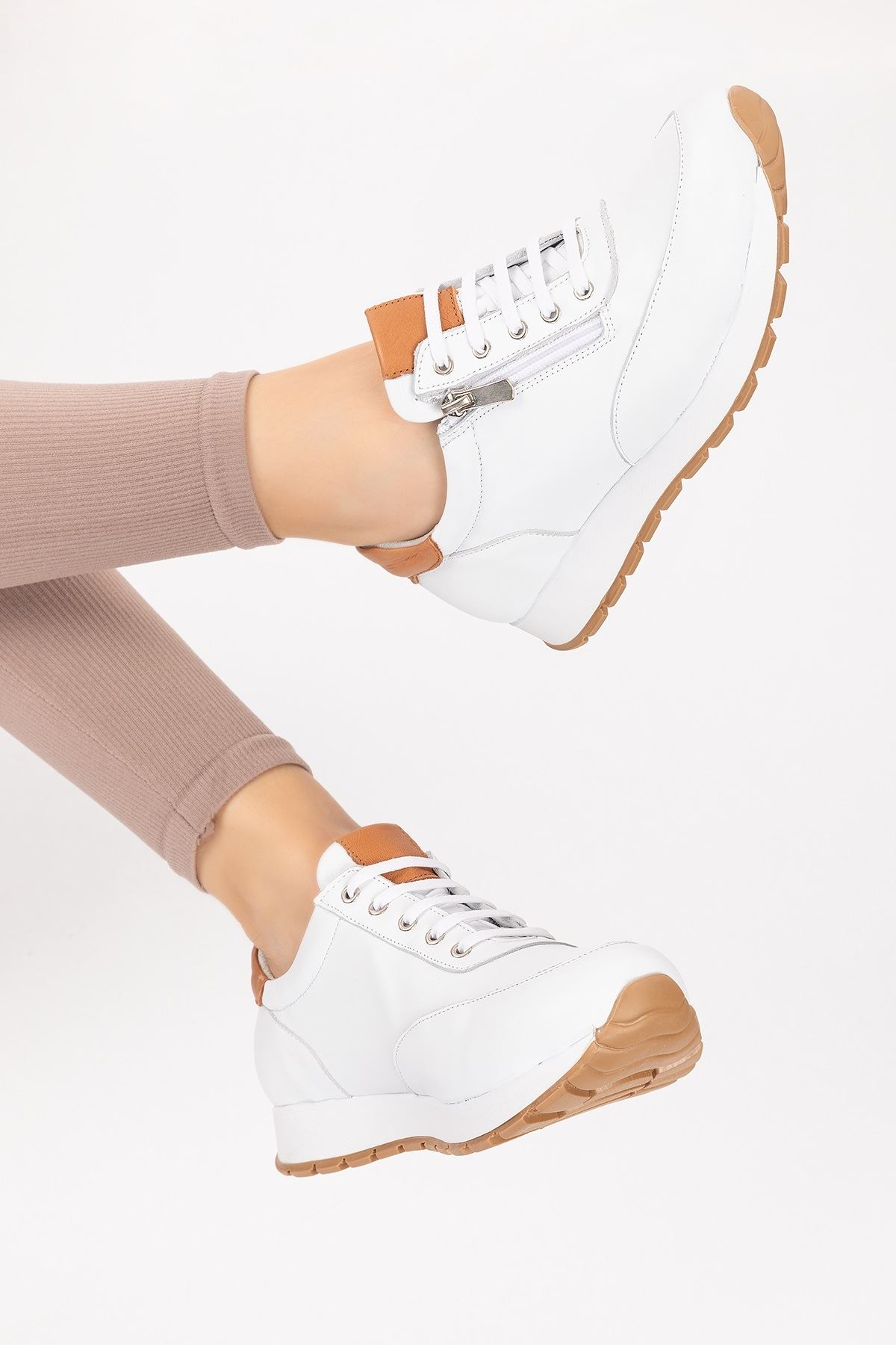 Gondol Içi Dışı Hakiki Deri Anatomik Taban Spor Ayakkabı gnd.67117 - Görsel 3