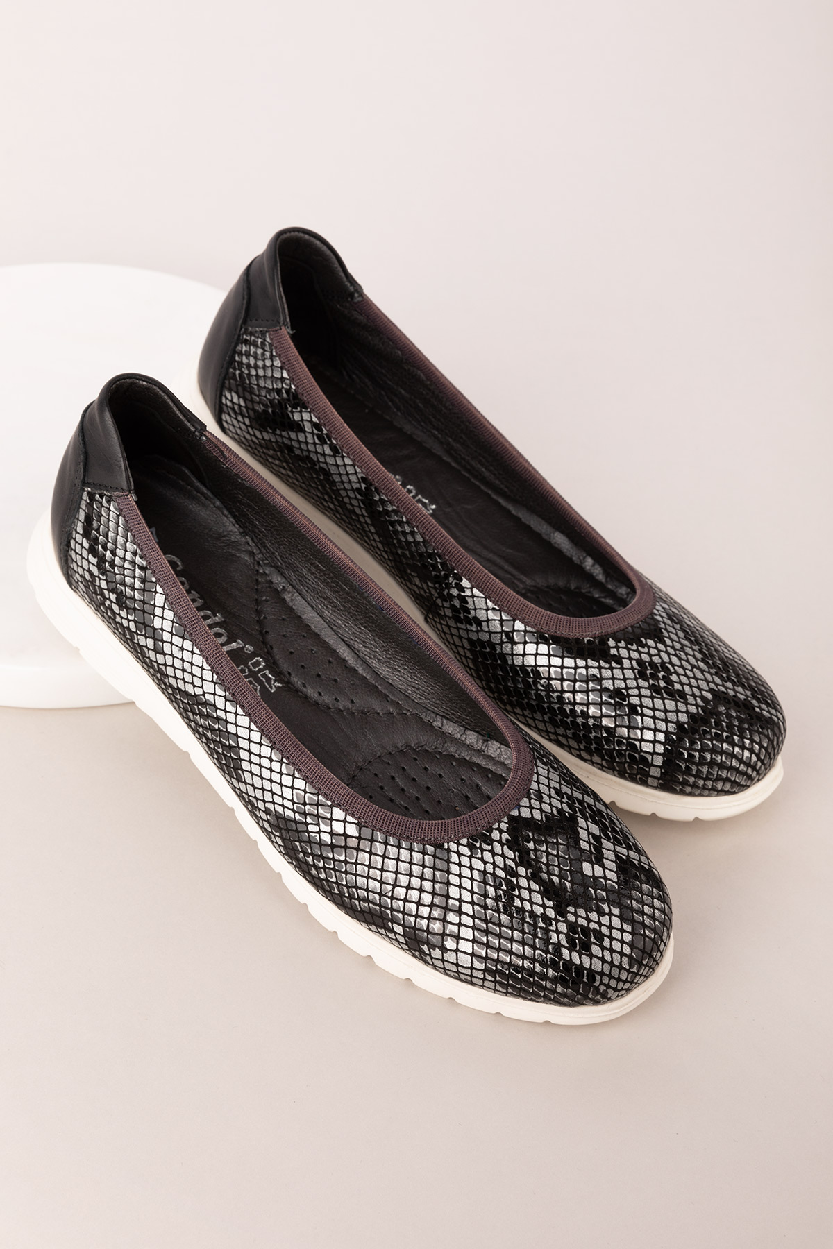 Gondol Kadın Hakiki Deri Çok Hafif Rahat Günlük Babet ell.6311 - Görsel 3