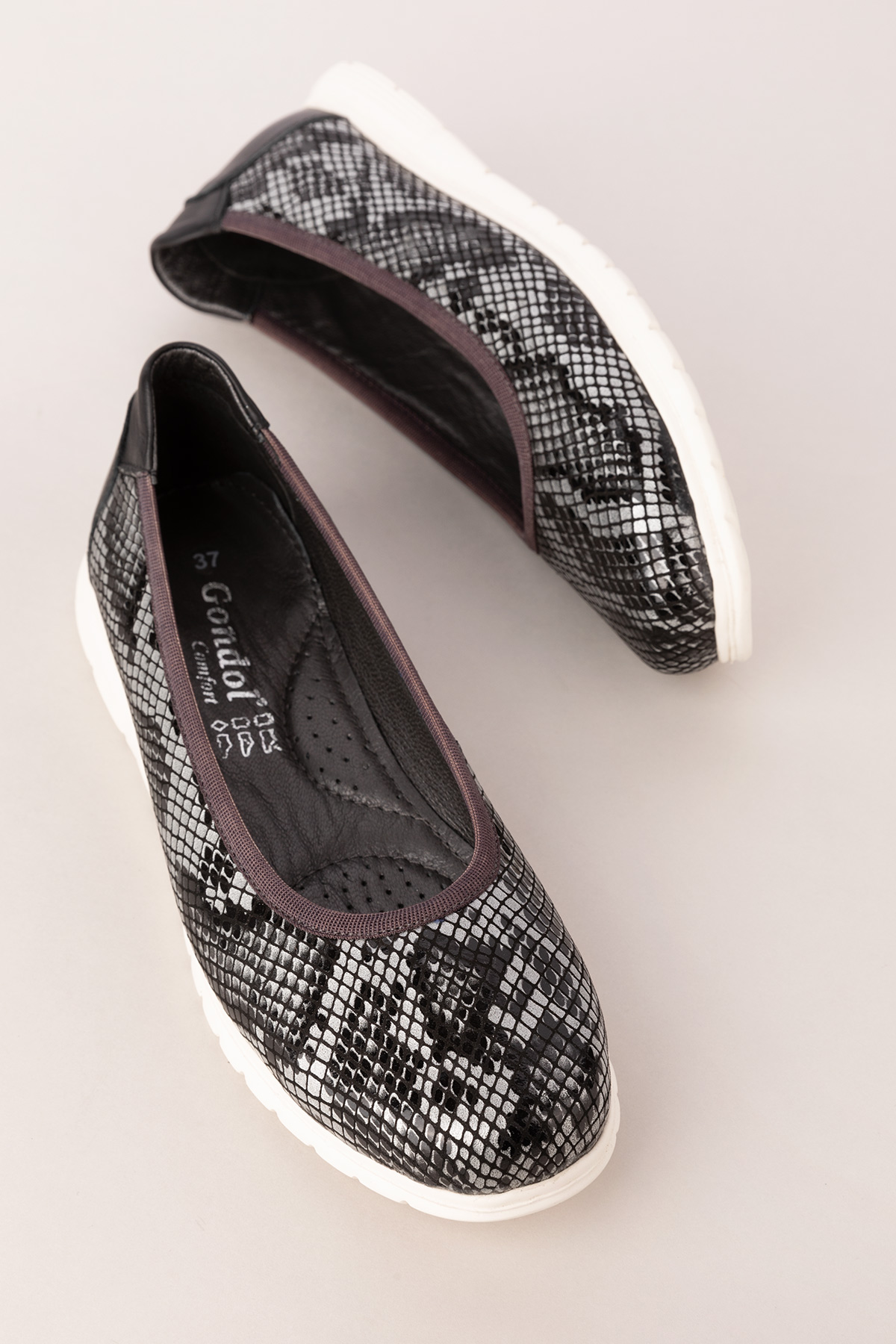 Gondol Kadın Hakiki Deri Çok Hafif Rahat Günlük Babet ell.6311 - Görsel 6