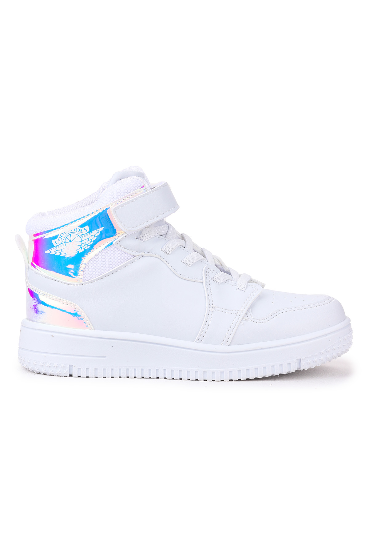 Haykat Hologram Cırtlı Kız Çocuk Spor Ayakkabı Beyaz - Görsel 4