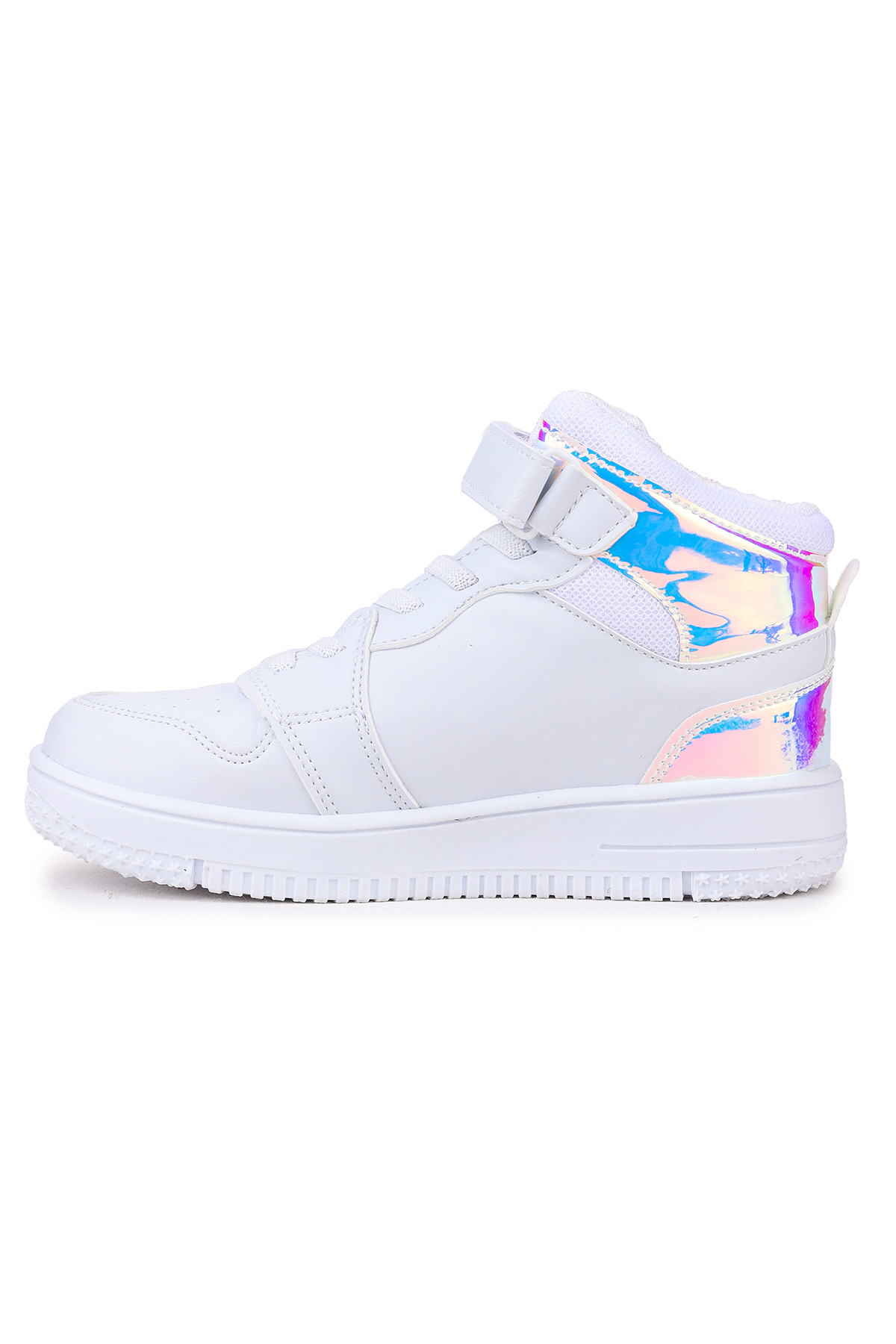 Haykat Hologram Cırtlı Kız Çocuk Spor Ayakkabı Beyaz - Görsel 5