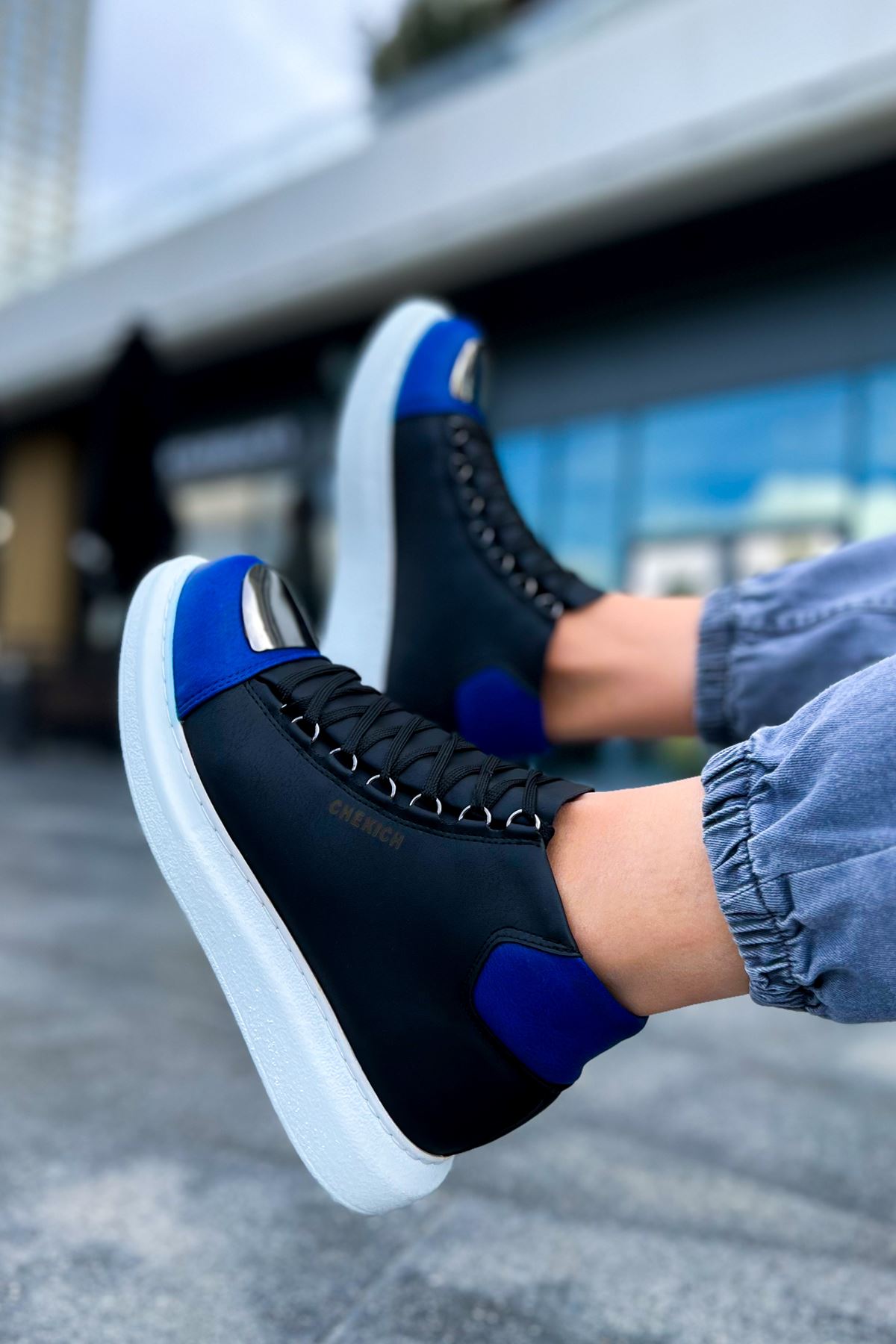 CH267 GBT Roma Mirror Erkek Bot SIYAH/SAX MAVI - Görsel 5