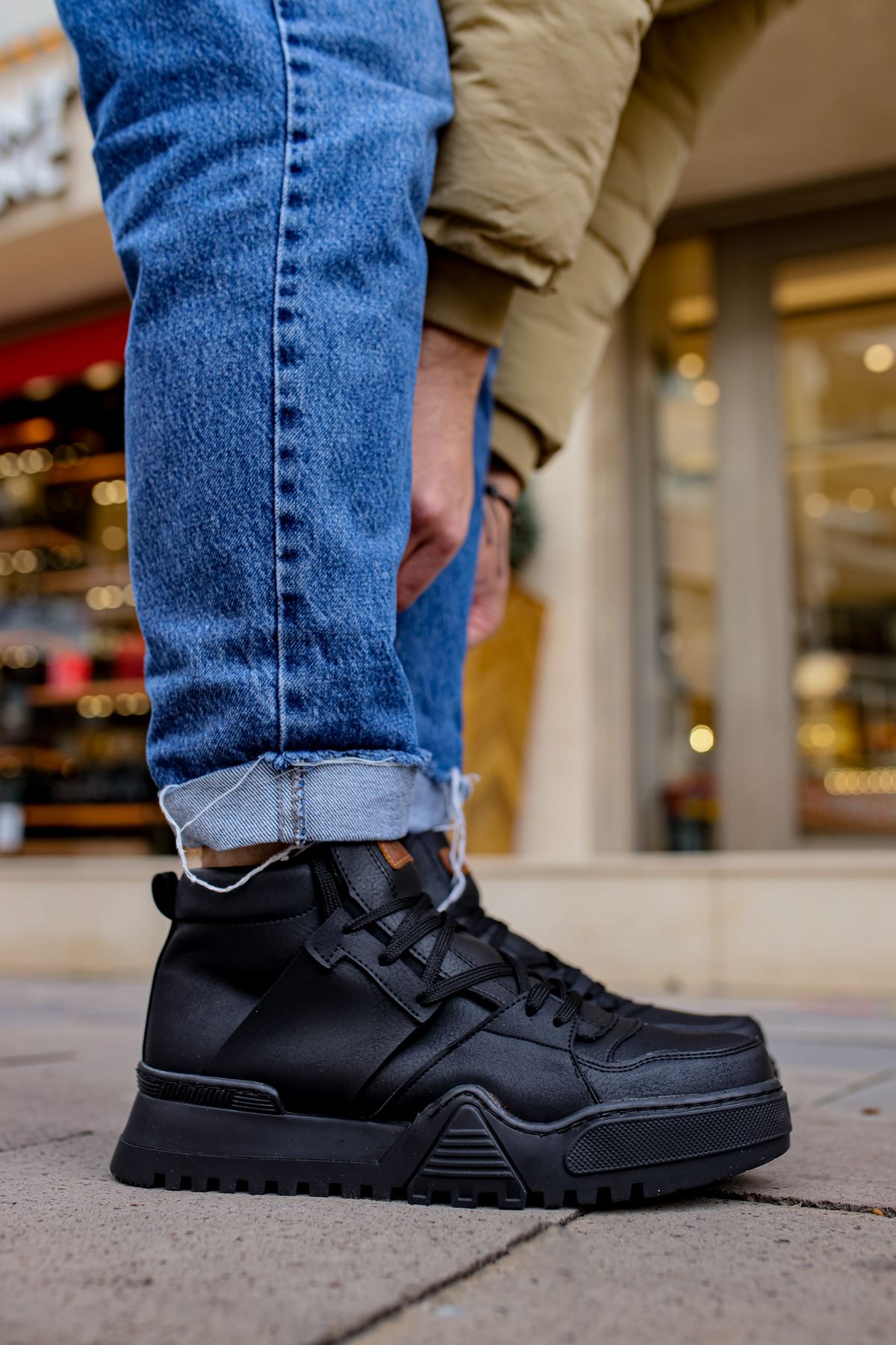 CH057 GSST Ghost Line Erkek Bot SIYAH/SIYAH - Görsel 4