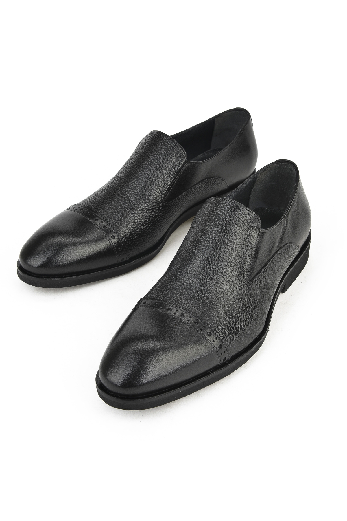 Erkek Hakiki Deri Ayakkabı 141145Z578 Siyah - Görsel 6