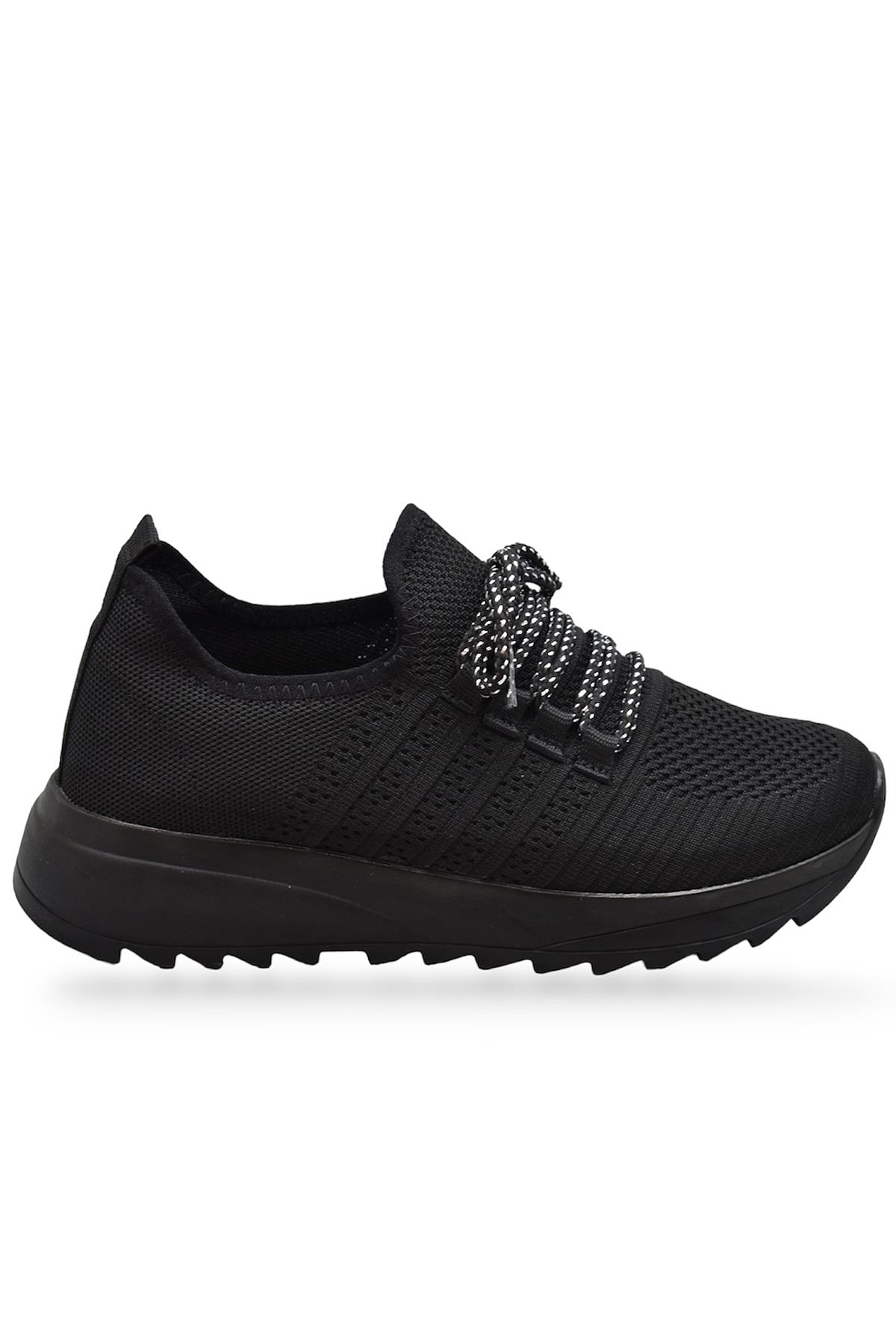 418 TAM Ortopedik Taban Triko Kadın Spor Ayakkabı Bayan Günlük Spor Ayakkabı - Görsel 2