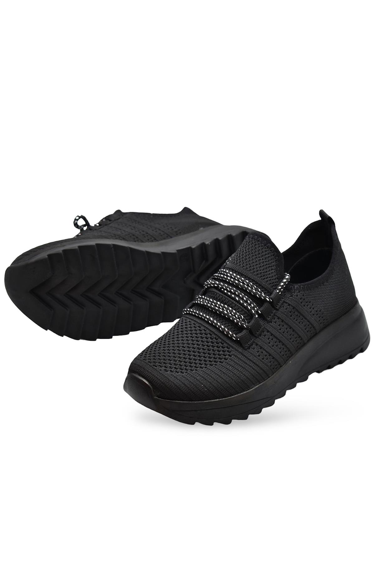 418 TAM Ortopedik Taban Triko Kadın Spor Ayakkabı Bayan Günlük Spor Ayakkabı - Görsel 3