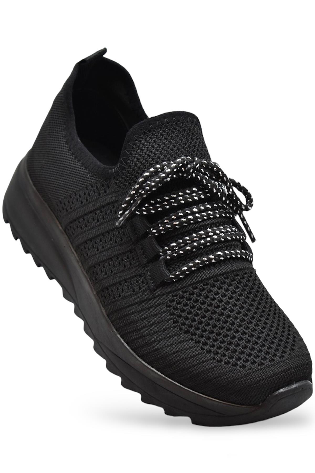 418 TAM Ortopedik Taban Triko Kadın Spor Ayakkabı Bayan Günlük Spor Ayakkabı - Görsel 5
