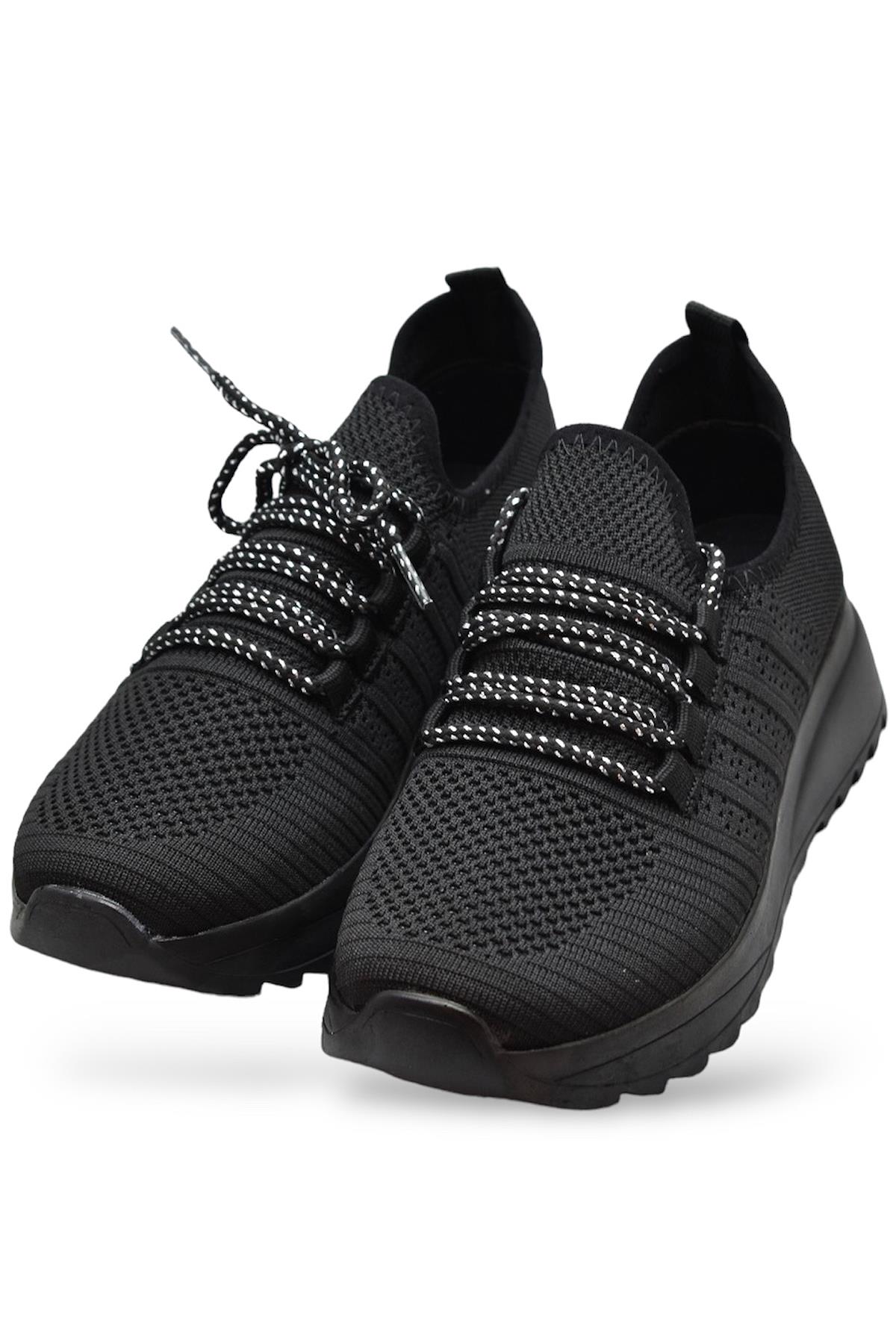 418 TAM Ortopedik Taban Triko Kadın Spor Ayakkabı Bayan Günlük Spor Ayakkabı - Görsel 6