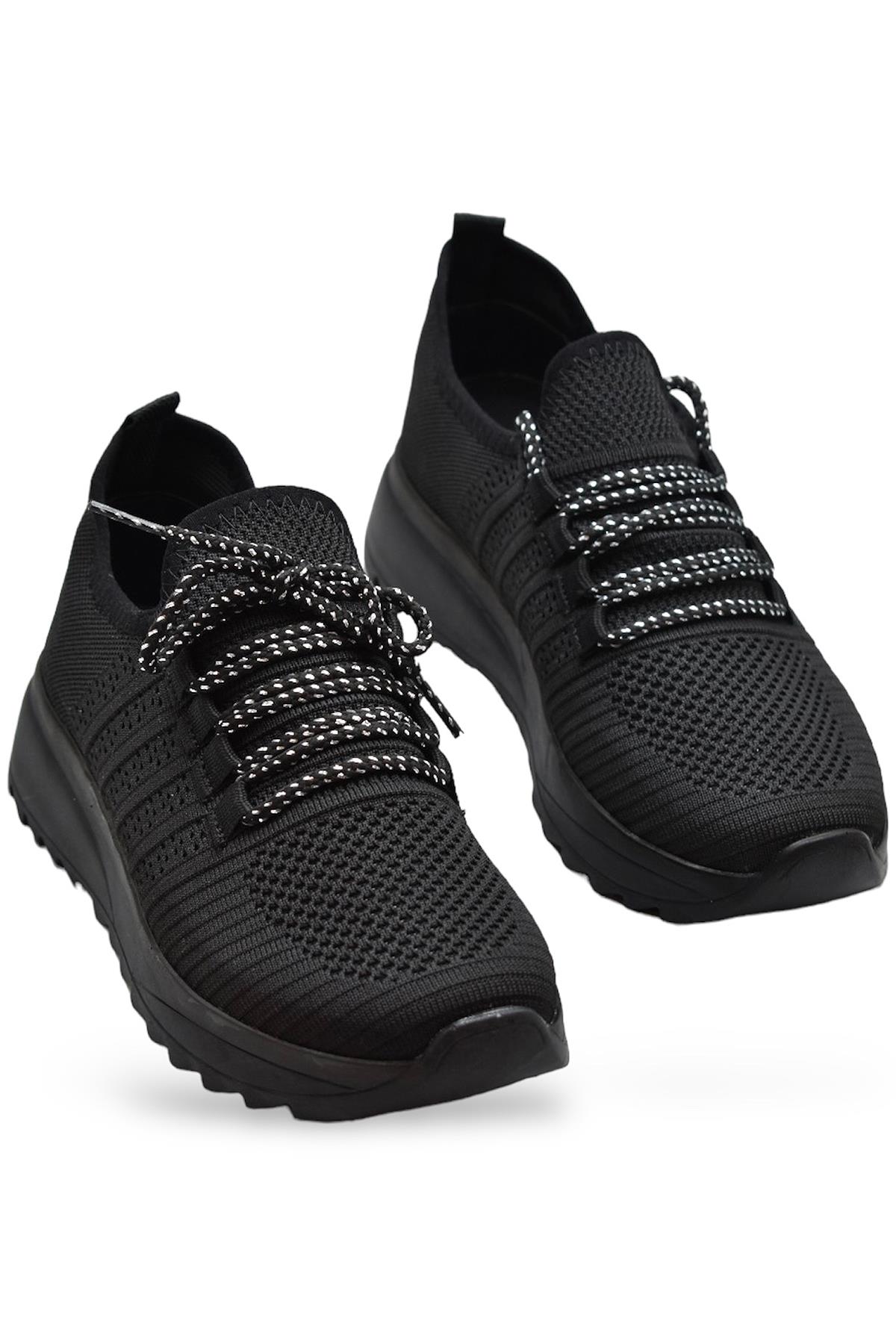 418 TAM Ortopedik Taban Triko Kadın Spor Ayakkabı Bayan Günlük Spor Ayakkabı - Görsel 7