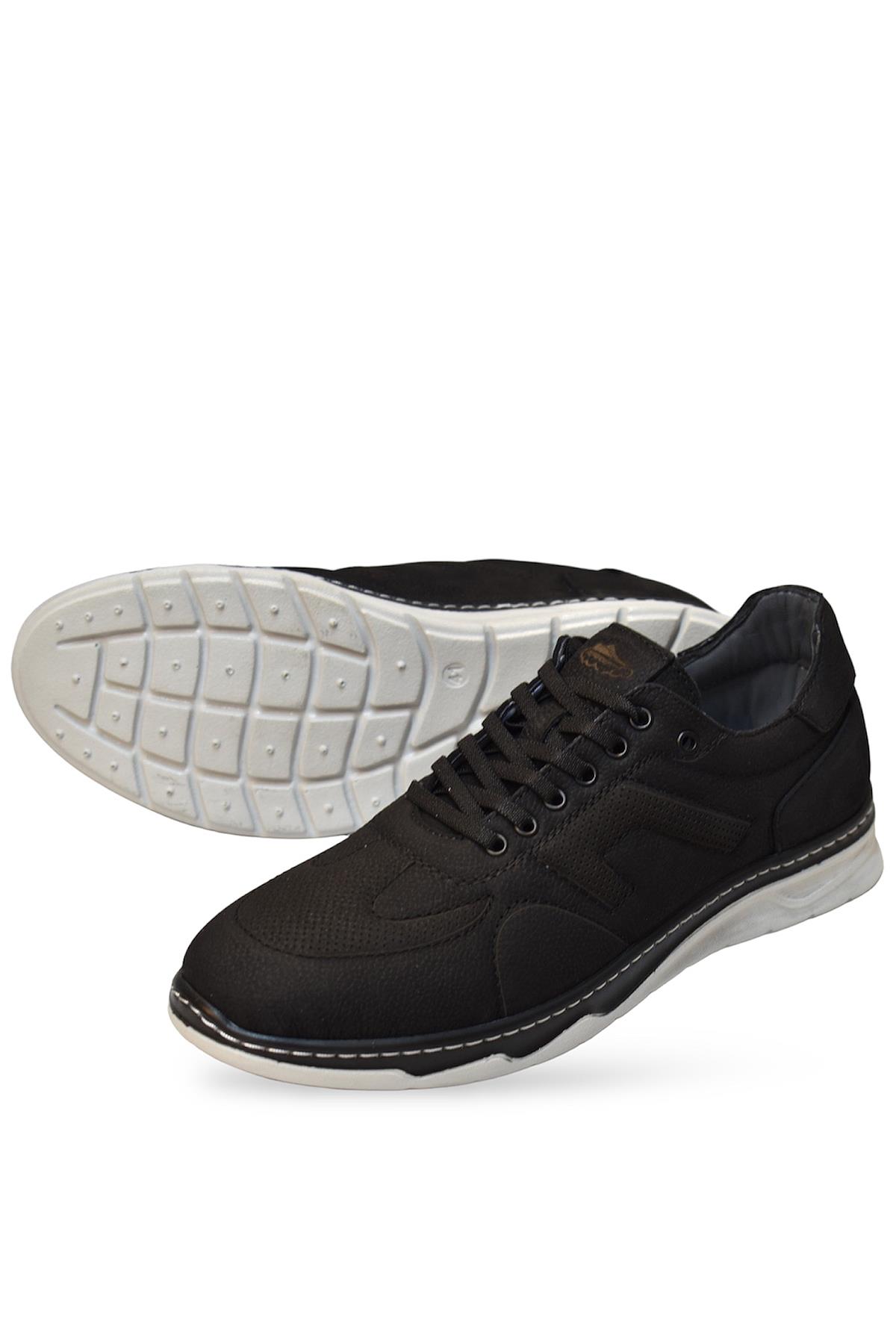 5319 Tam Ortopedik Taban Hakiki Deri Erkek Ayakkabı Hafif Poli Taban Nubuk Süed - Görsel 4