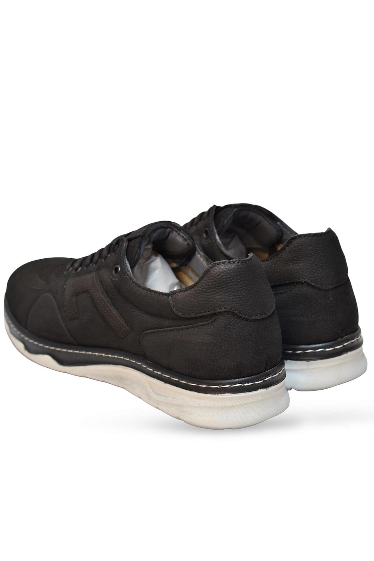 5319 Tam Ortopedik Taban Hakiki Deri Erkek Ayakkabı Hafif Poli Taban Nubuk Süed - Görsel 5