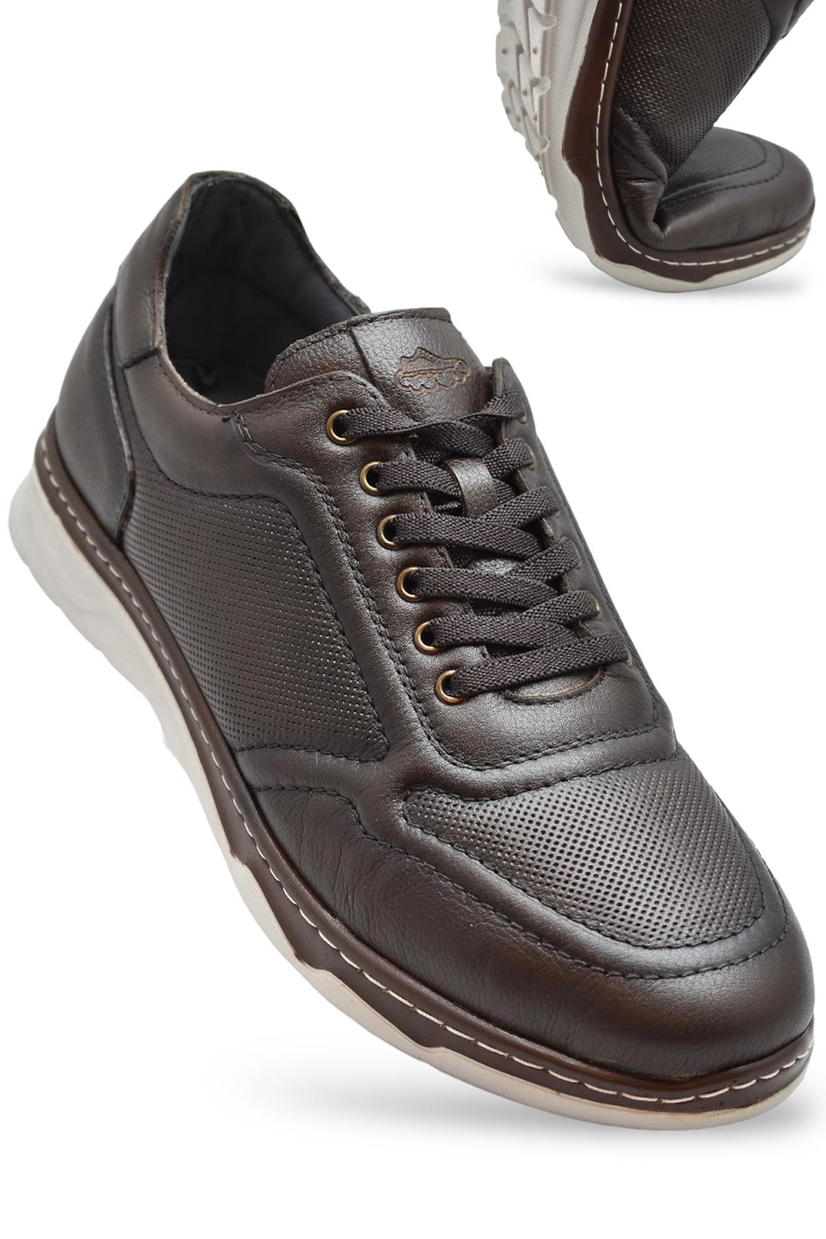 5320 Tam Ortopedik Taban Hakiki Deri Erkek Ayakkabı Hafif Poli Taban - Görsel 3