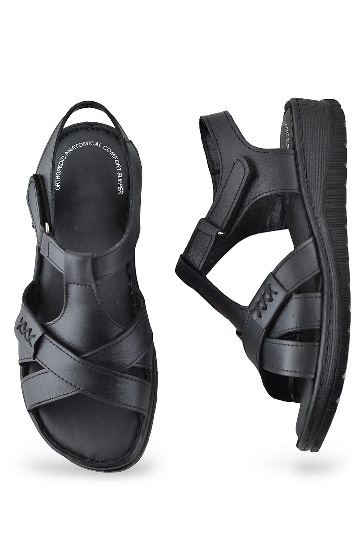 8149 TAM ORTOPEDİK Hakiki Deri Kadın Sandalet Deri Sandalet İvazn - Görsel 5