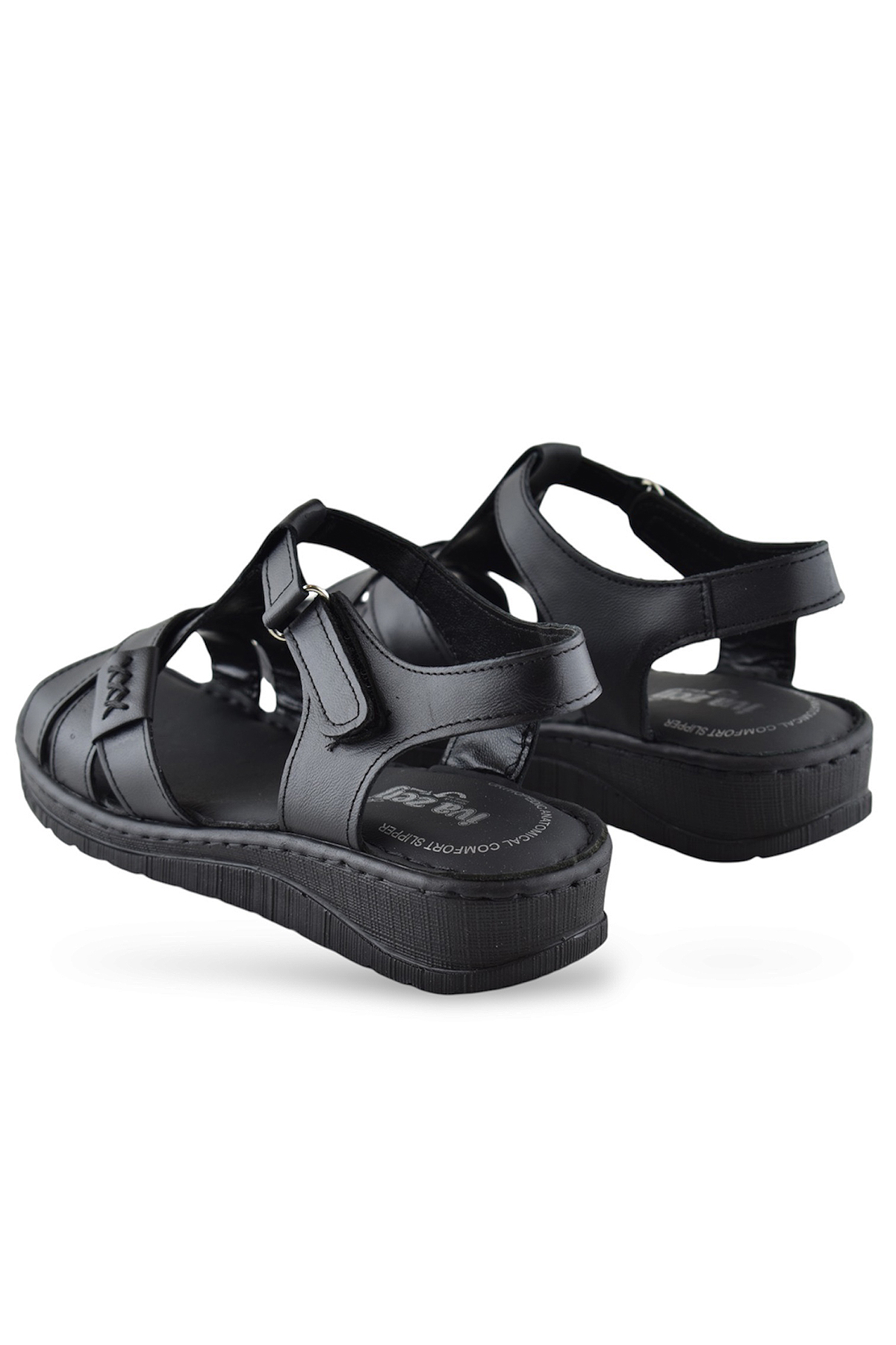 8149 TAM ORTOPEDİK Hakiki Deri Kadın Sandalet Deri Sandalet İvazn - Görsel 6