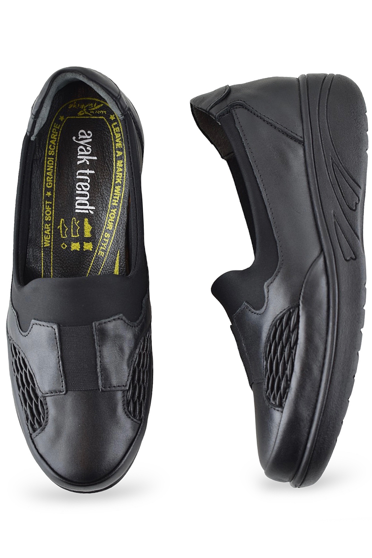 4217 Tam Ortopedik Taban Günlük Hakiki Deri Kadın Ayakkabı Anne Ayakkabısı - Görsel 5