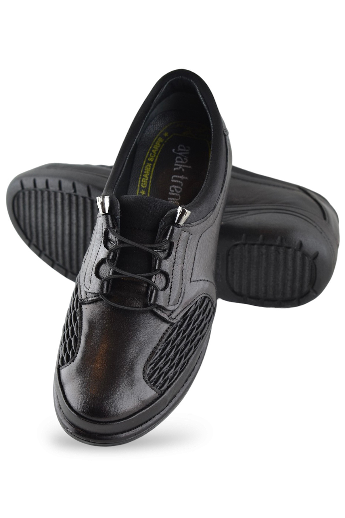 4204 Tam Ortopedik Taban Günlük Hakiki Deri Kadın Ayakkabı Anne Ayakkabısı - Görsel 3