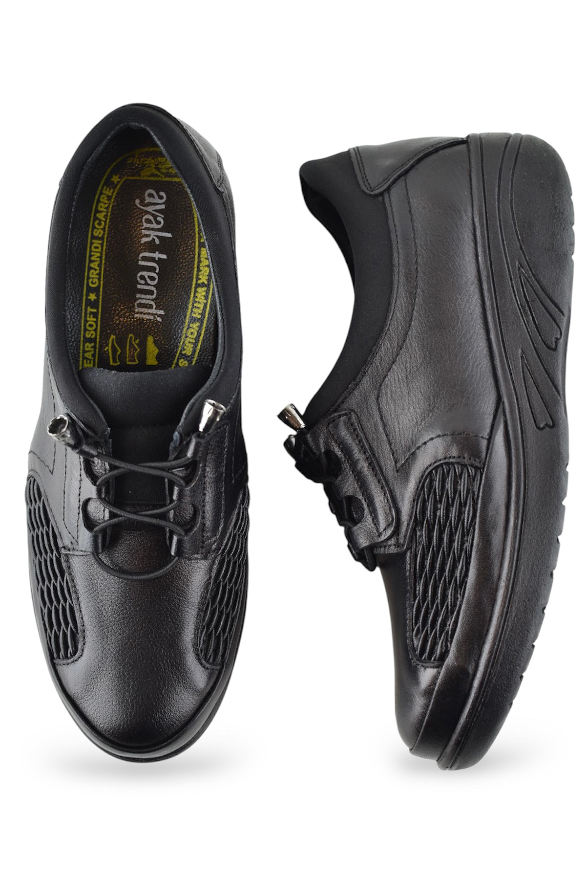 4204 Tam Ortopedik Taban Günlük Hakiki Deri Kadın Ayakkabı Anne Ayakkabısı - Görsel 5