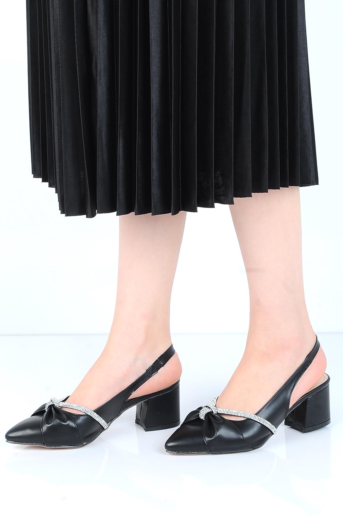 24-880 Syh-Cilt Ayışığı 5Cm Topuklu Kadın Ayakkabı - Görsel 4
