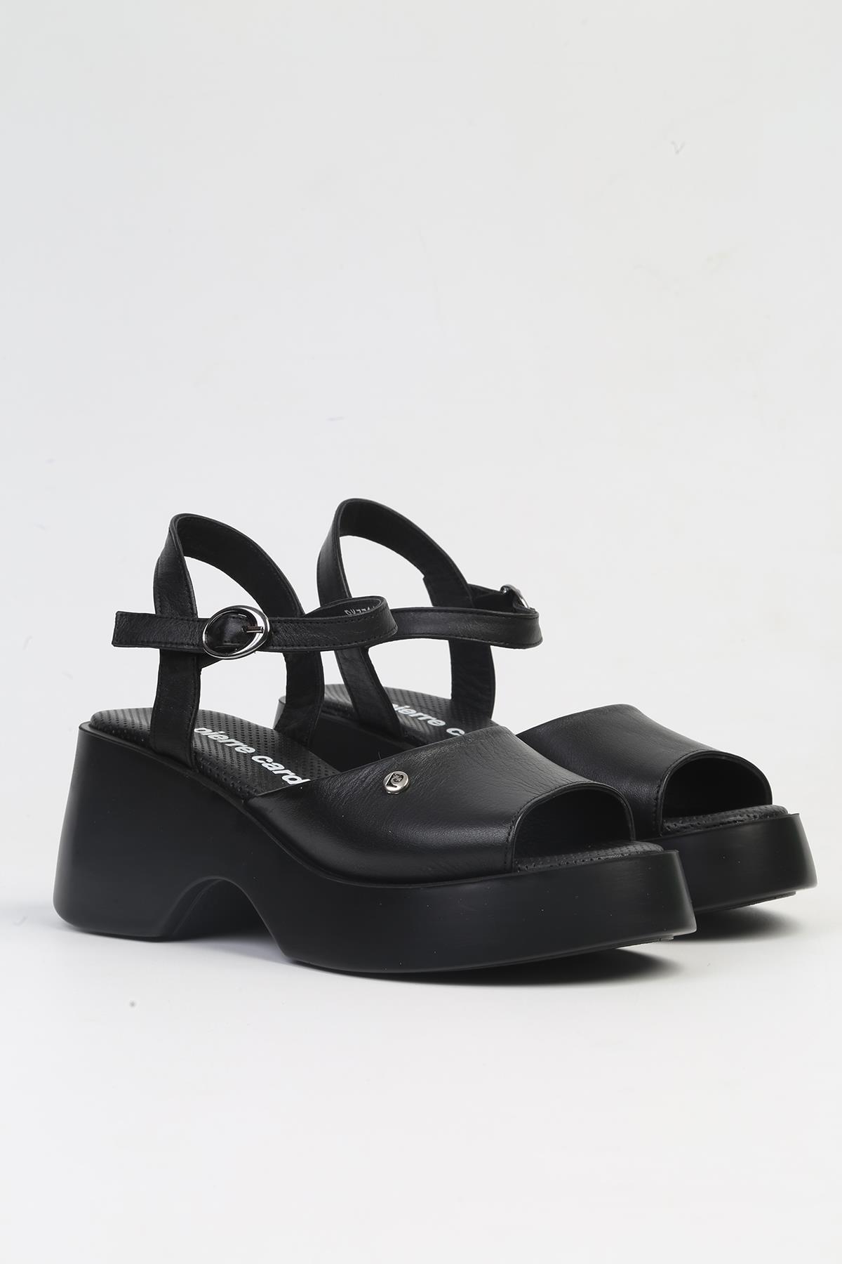 ® | PC-7203- 3968 Siyah-Kadın Topuklu Ayakkabı - Görsel 3