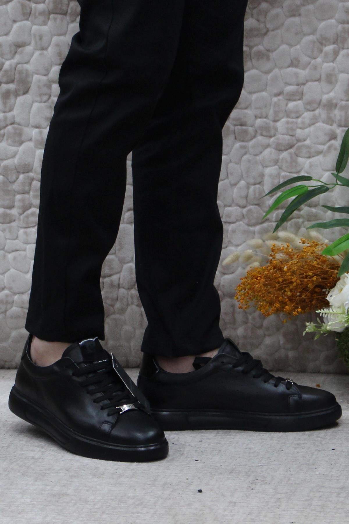 779703 Siyah Orijinal Ürün İç Ve Dış Hakiki Deri Erkek Ayakkabı - Görsel 2