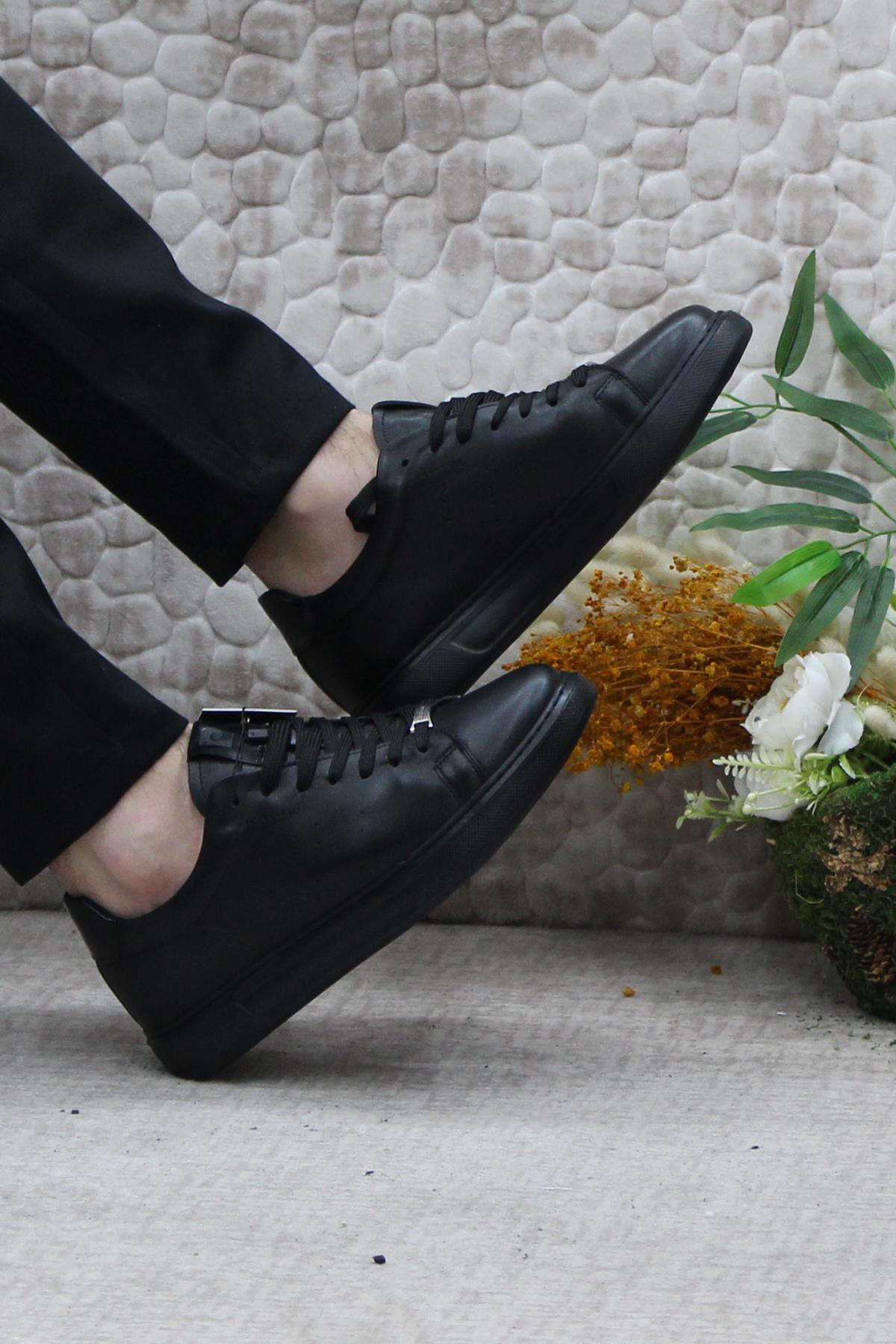 779703 Siyah Orijinal Ürün İç Ve Dış Hakiki Deri Erkek Ayakkabı - Görsel 6