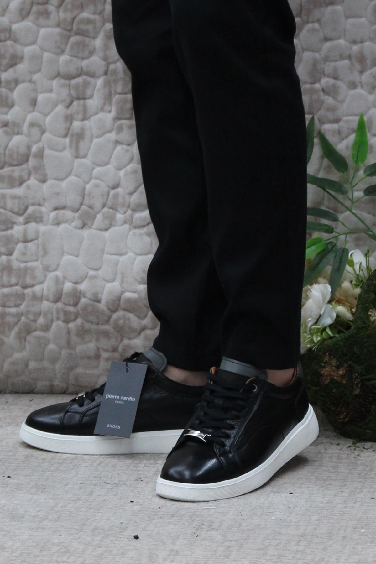 63574 Siyah Orijinal Ürün İç Ve Dış Hakiki Deri Erkek Ayakkabı - Görsel 4