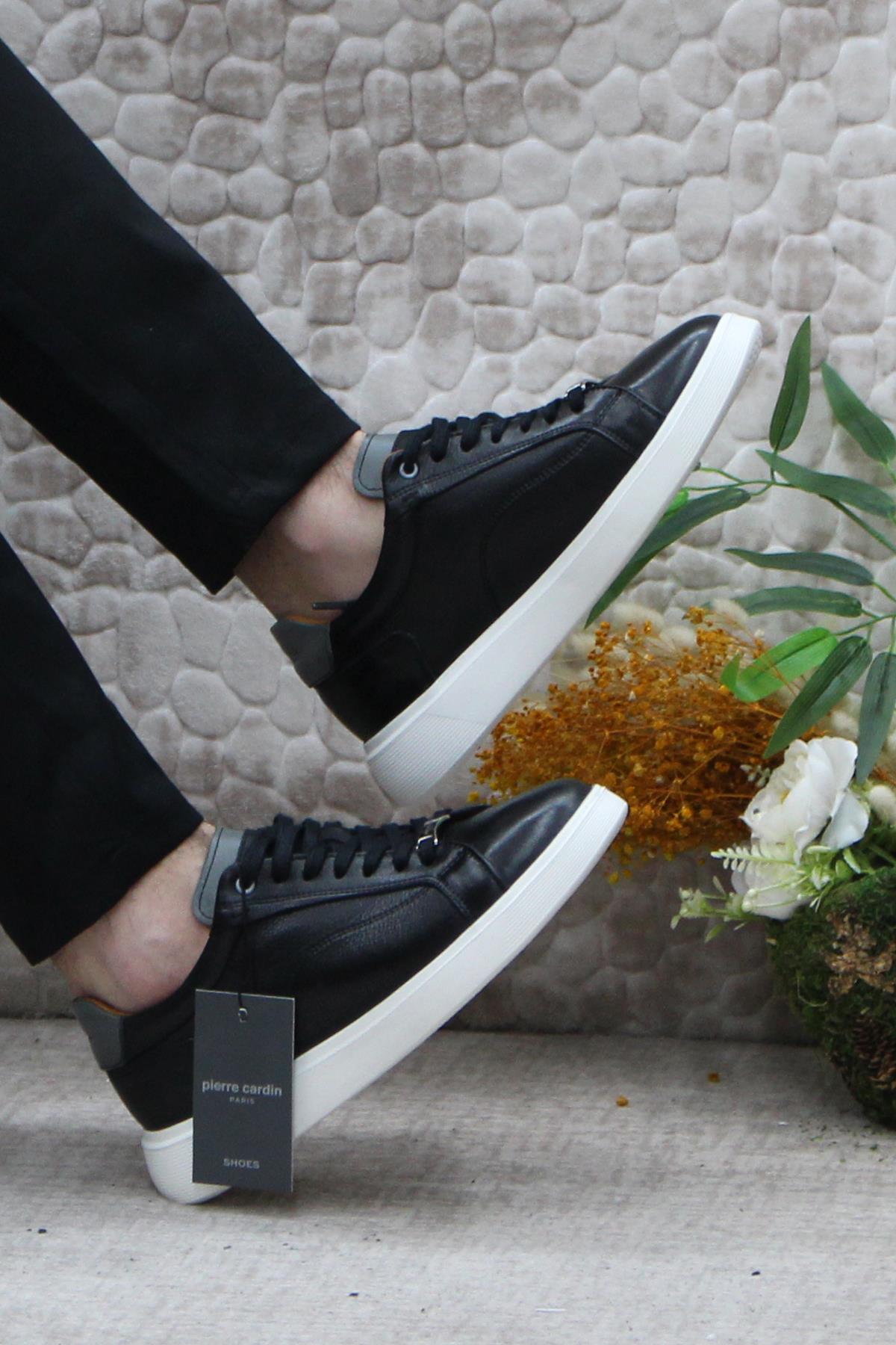 63574 Siyah Orijinal Ürün İç Ve Dış Hakiki Deri Erkek Ayakkabı - Görsel 6