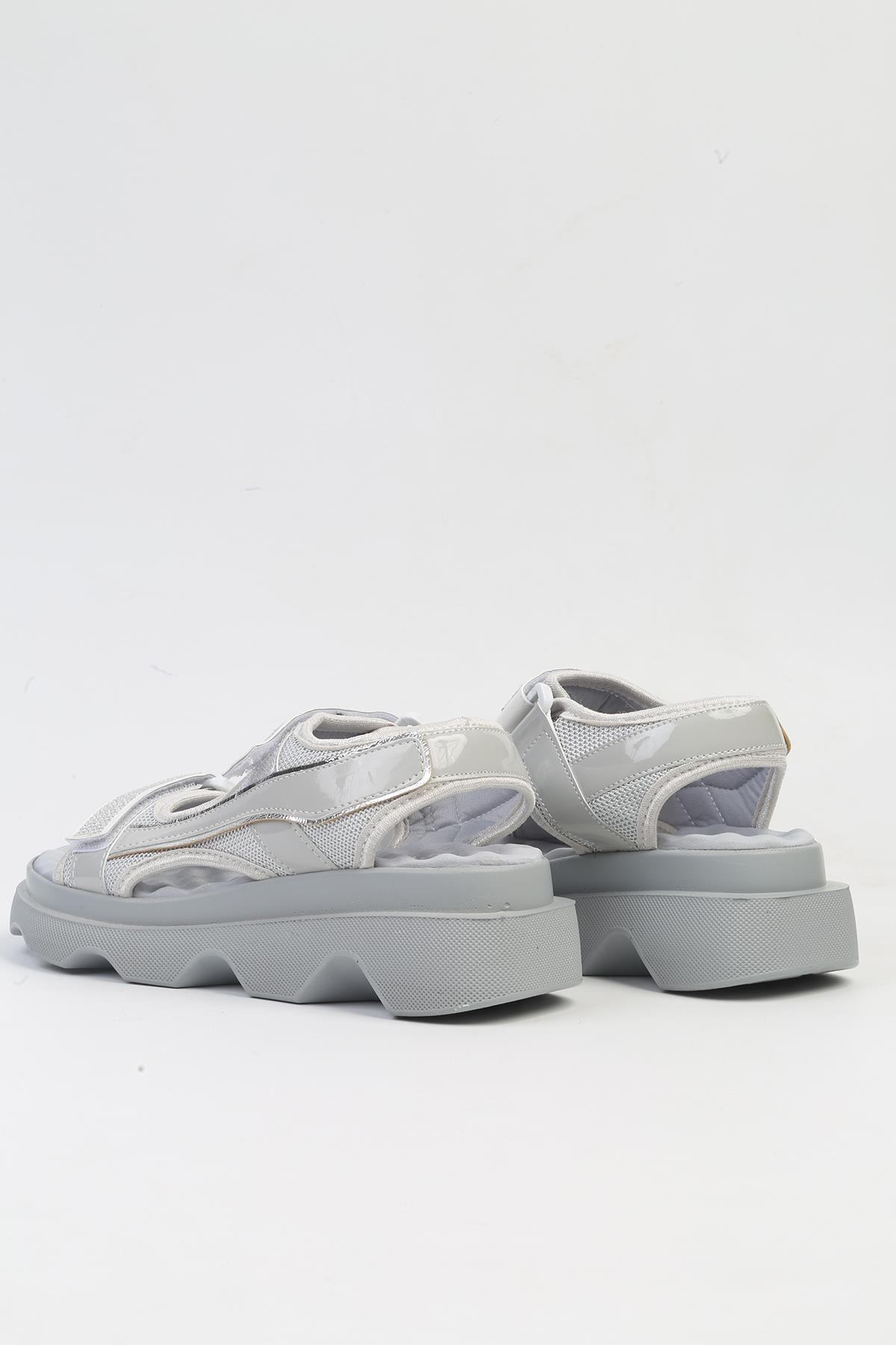 ® | PC-53074- 3959 Gri-Kadın Sandalet - Görsel 4