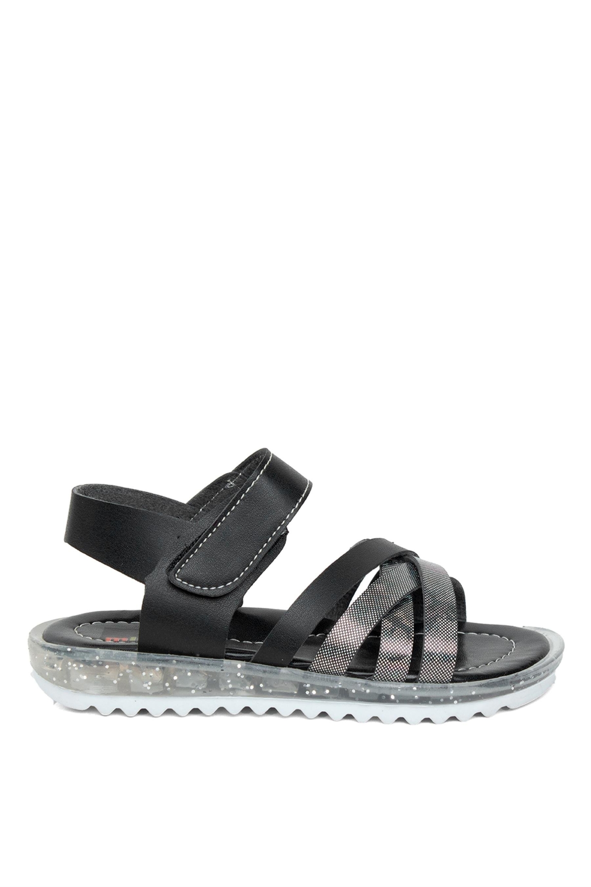 ŞA F K 011 Filet Kız Çocuk Düz Sandalet Siyah - Görsel 2