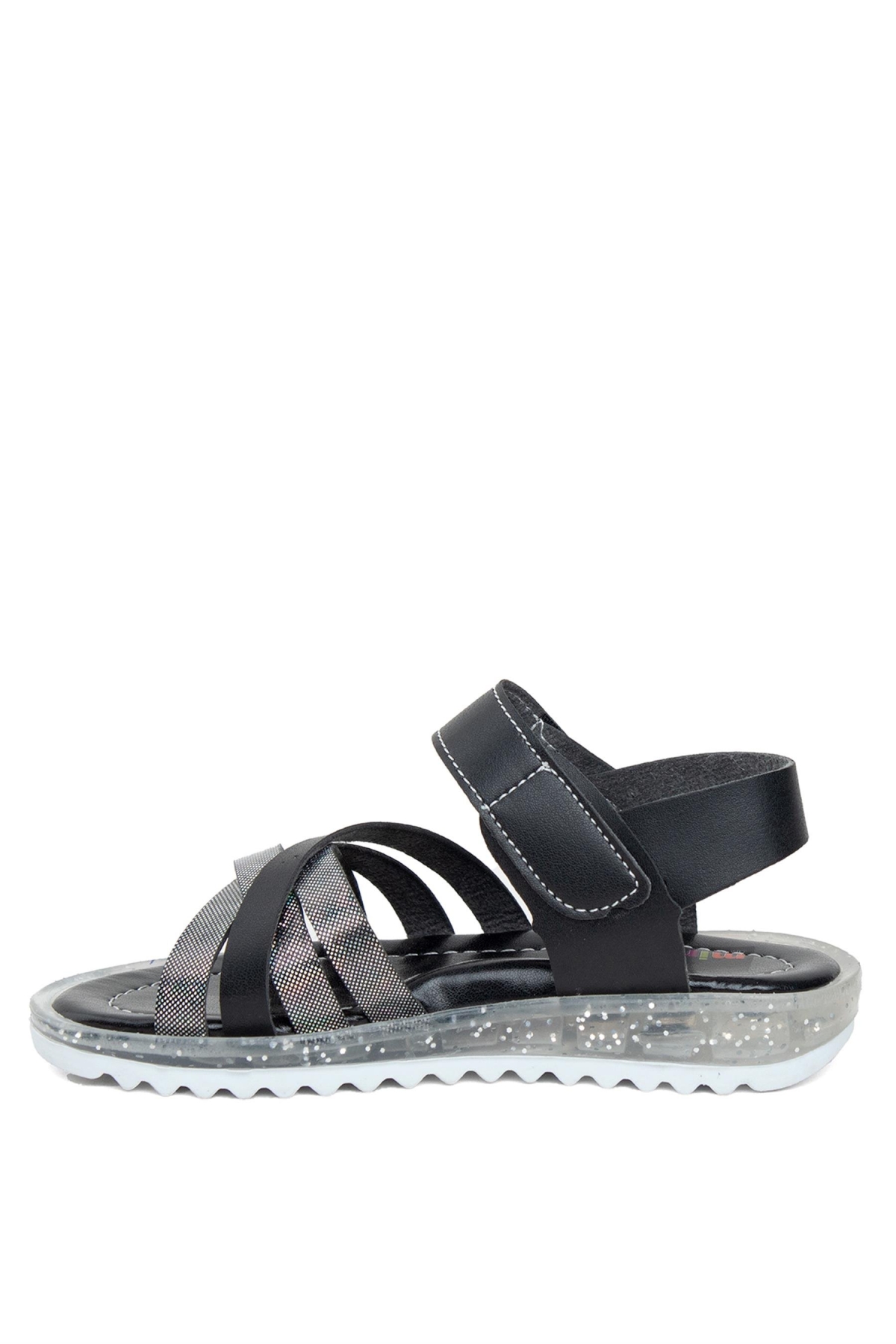 ŞA F K 011 Filet Kız Çocuk Düz Sandalet Siyah - Görsel 4