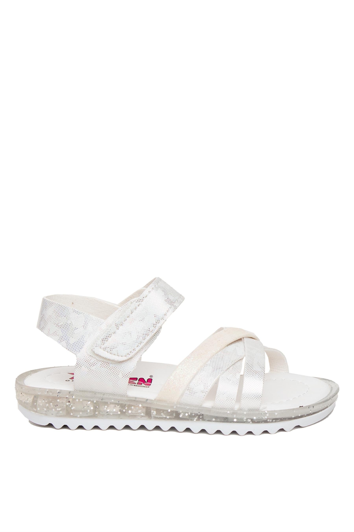 ŞA P K 011 Patik Kız Çocuk Düz Sandalet Beyaz - Görsel 2