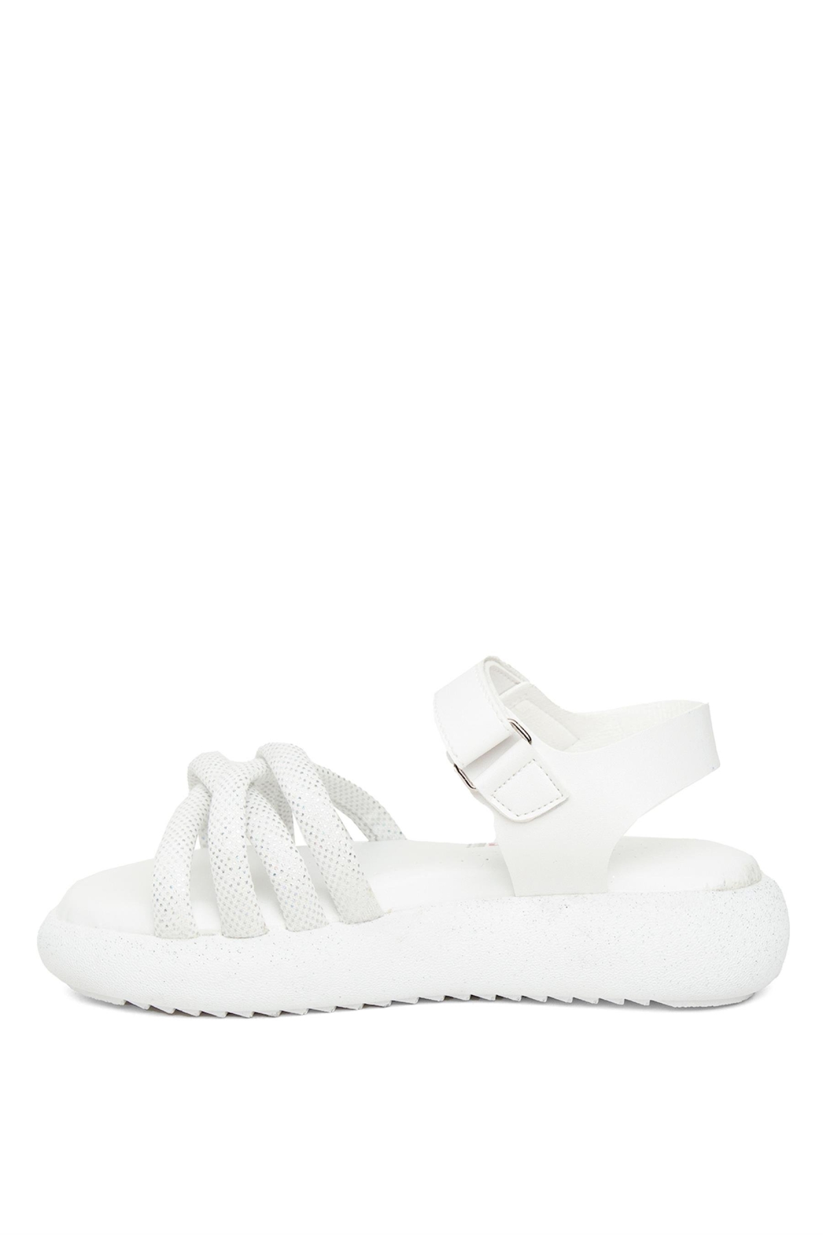 ŞA P 006 Patik Kız Çocuk Düz Sandalet Beyaz - Görsel 4