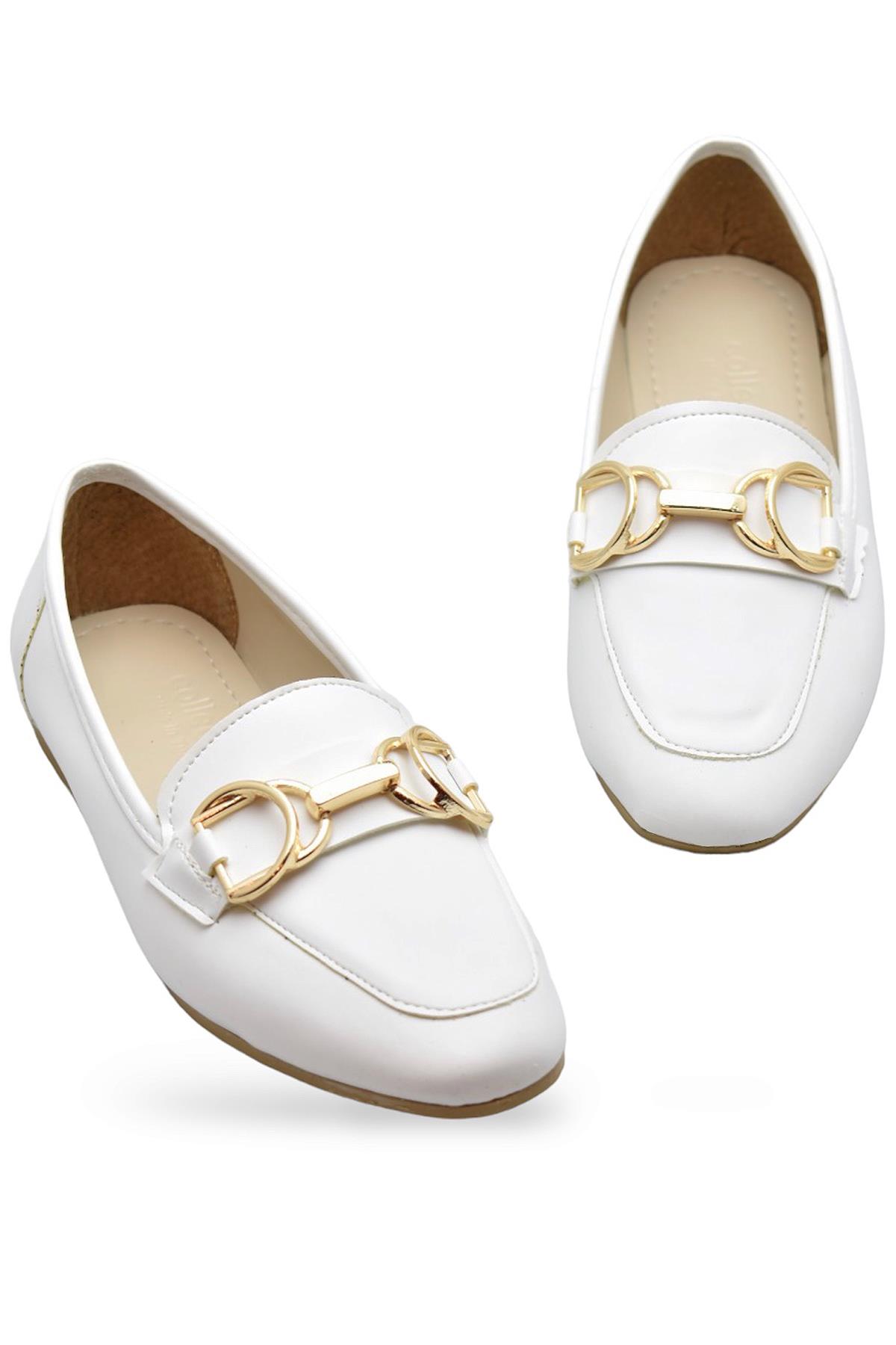 220S Rahat Taban Tokalı Günlük Kadın Babet Ayakkabı Ev Babeti Nişan Düğün Ayakkabısı - Görsel 4