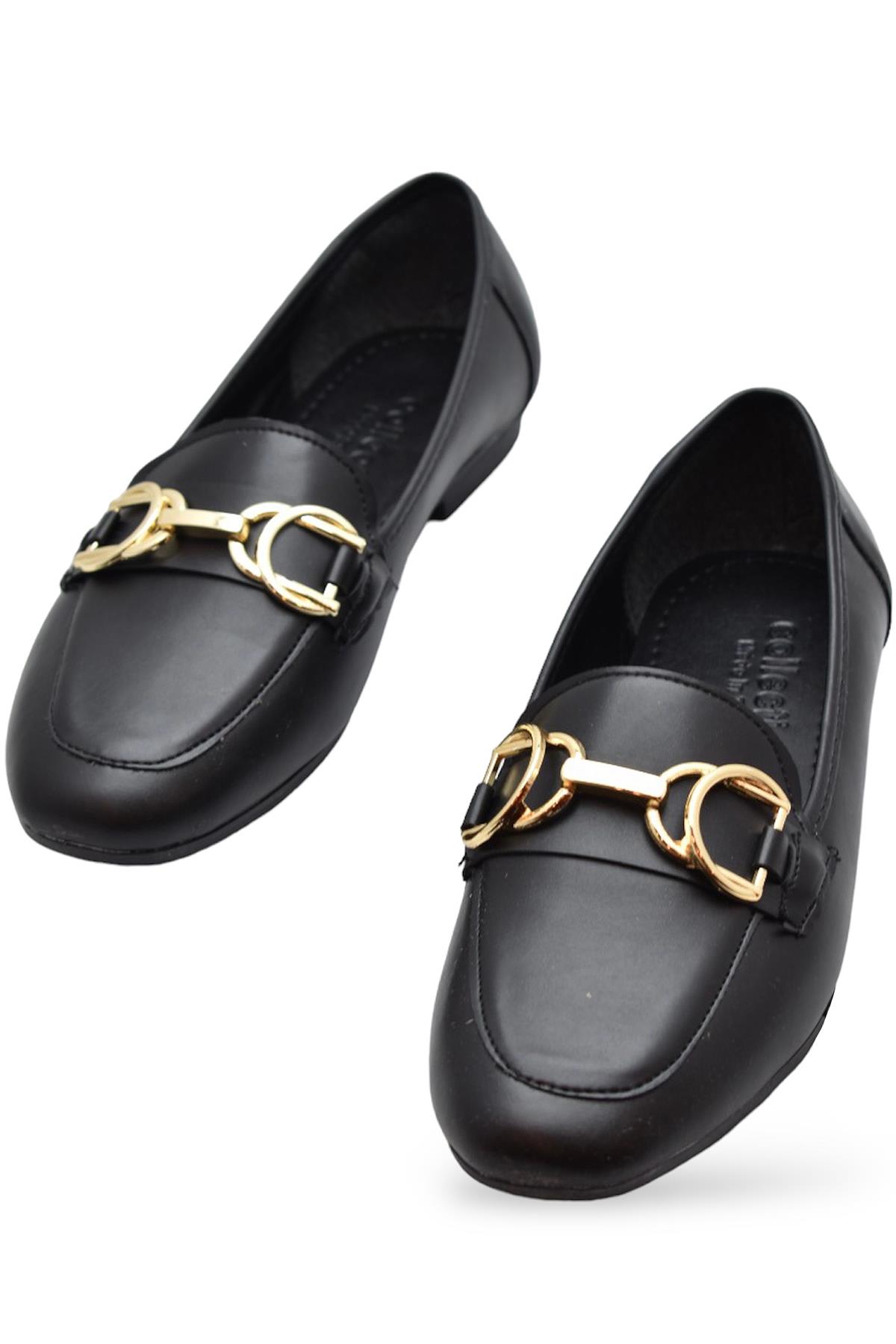 220S Rahat Taban Tokalı Günlük Kadın Babet Ayakkabı Ev Babeti Nişan Düğün Ayakkabısı - Görsel 3