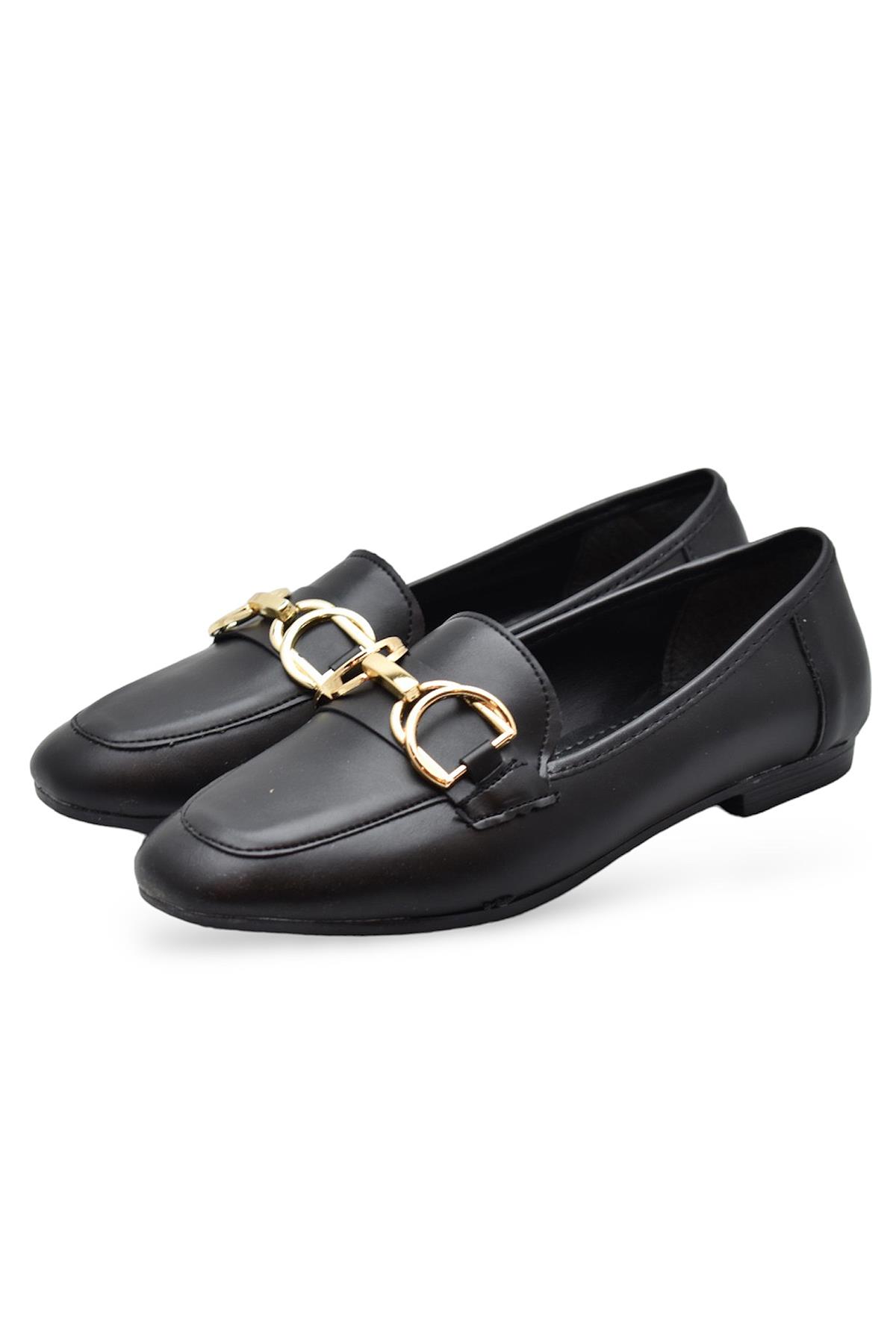 220S Rahat Taban Tokalı Günlük Kadın Babet Ayakkabı Ev Babeti Nişan Düğün Ayakkabısı - Görsel 4