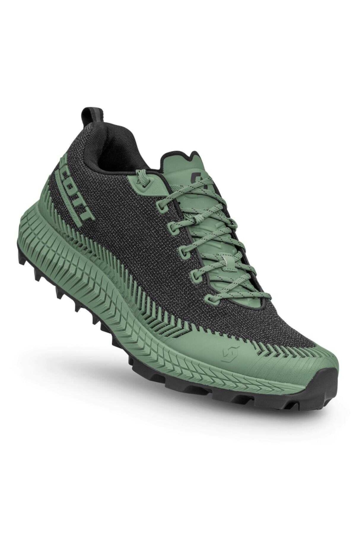 Supertrac Ultra RC Erkek Patika Koşu Ayakkabısı SİYAH Yeşil - Görsel 3