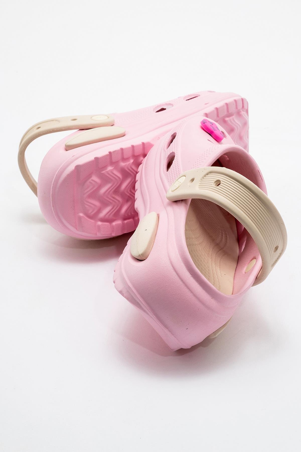 Kadın Düz Terlik PEMBE EKRU - Görsel 5