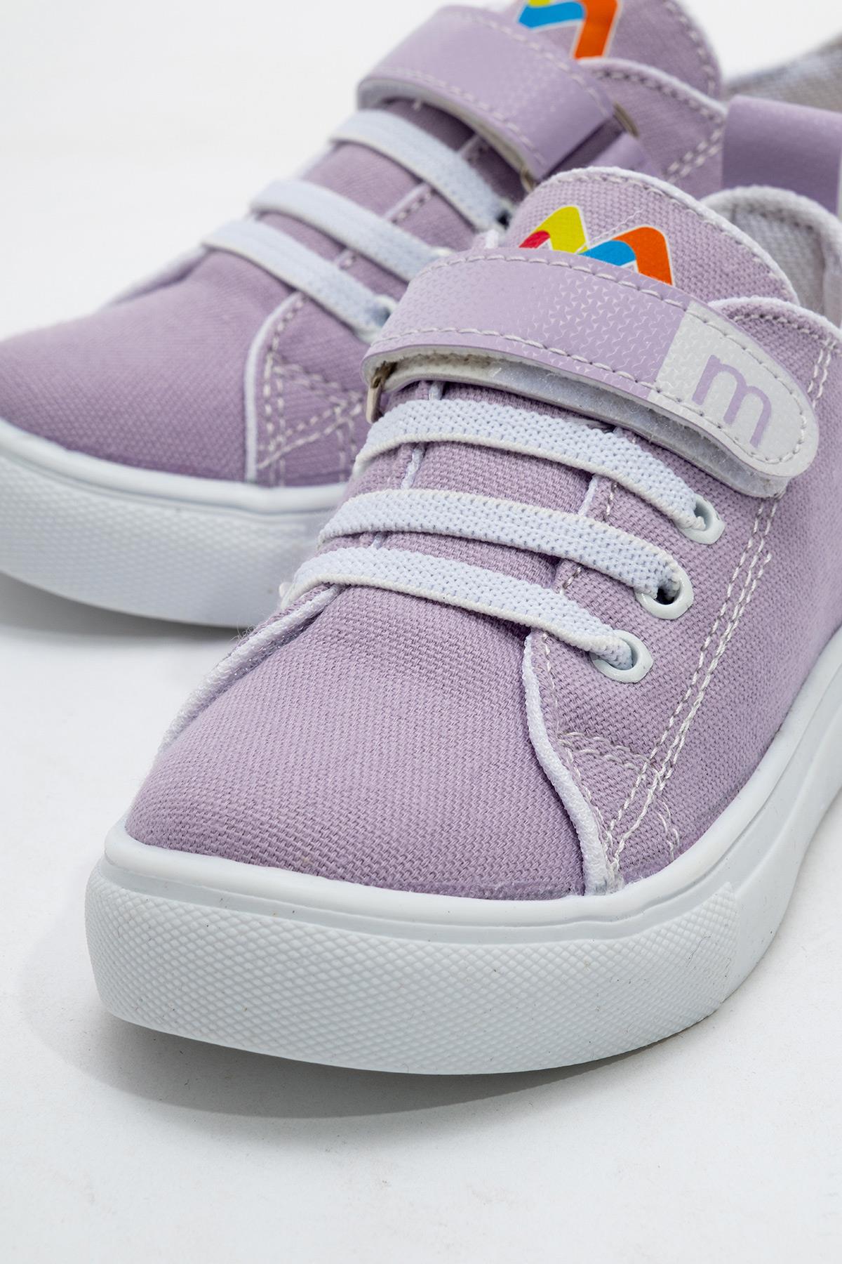 Çocuk Cırtlı Bağcıklı LİLA - Görsel 4