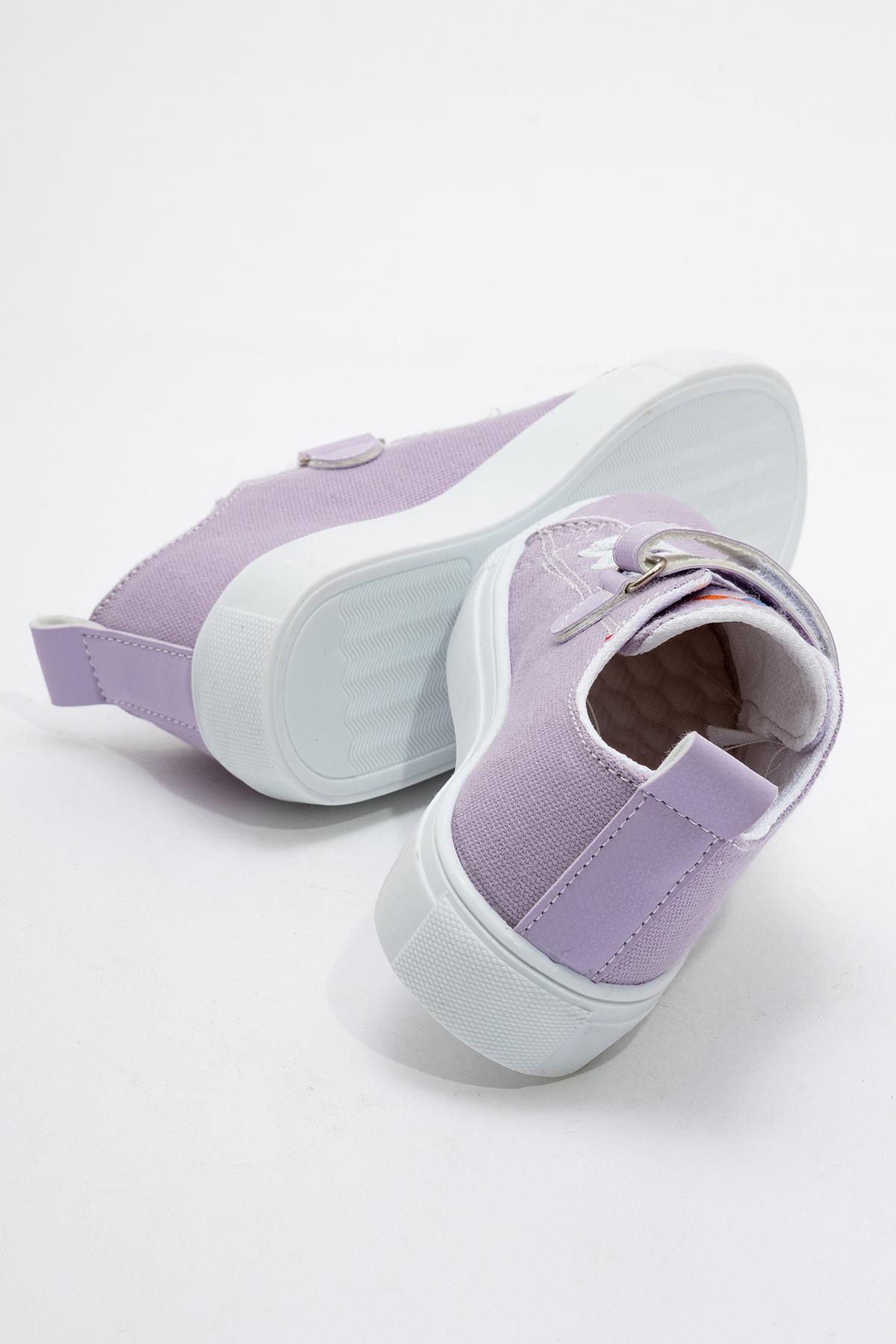 Çocuk Cırtlı Bağcıklı LİLA - Görsel 5