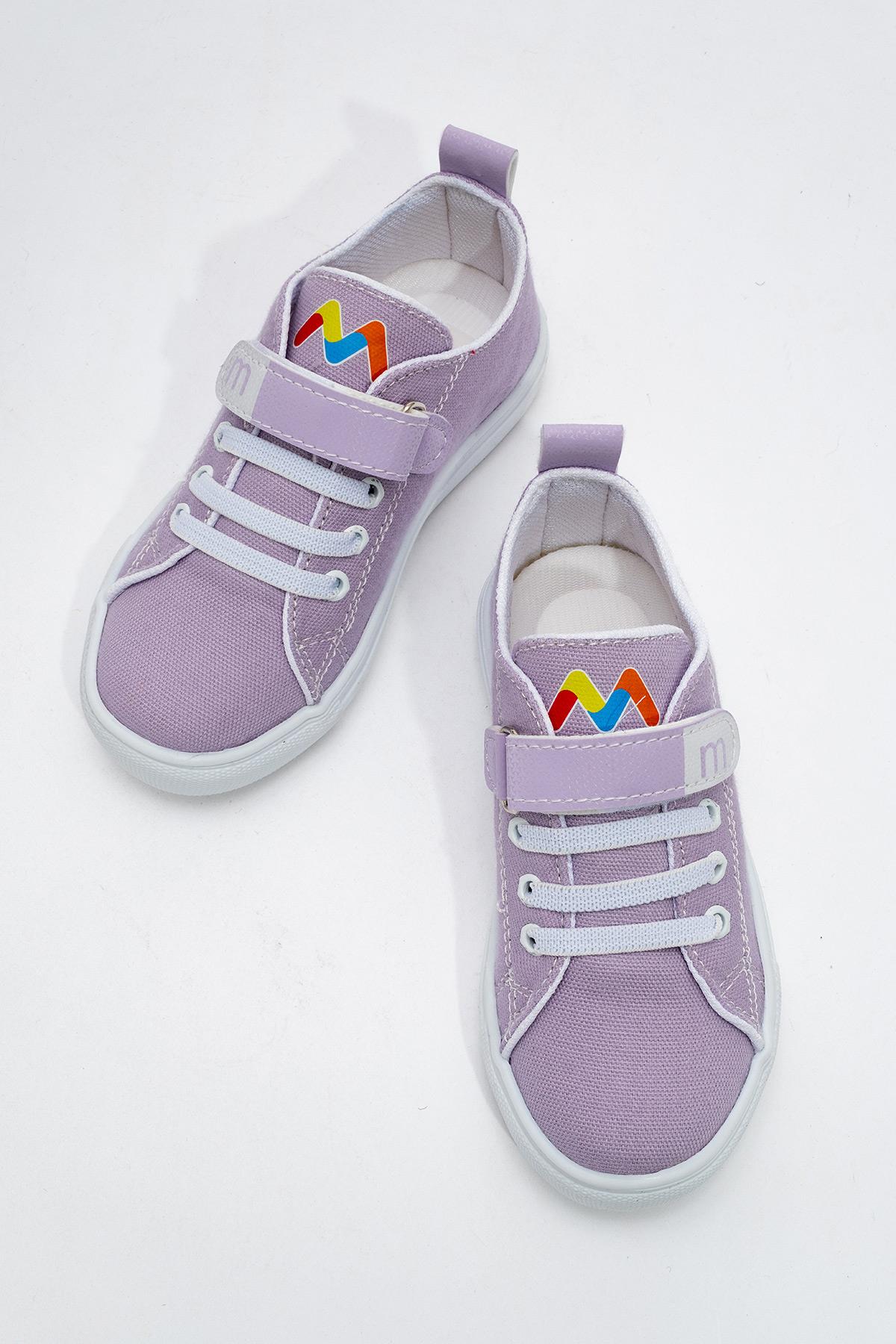 Çocuk Cırtlı Bağcıklı LİLA - Görsel 6